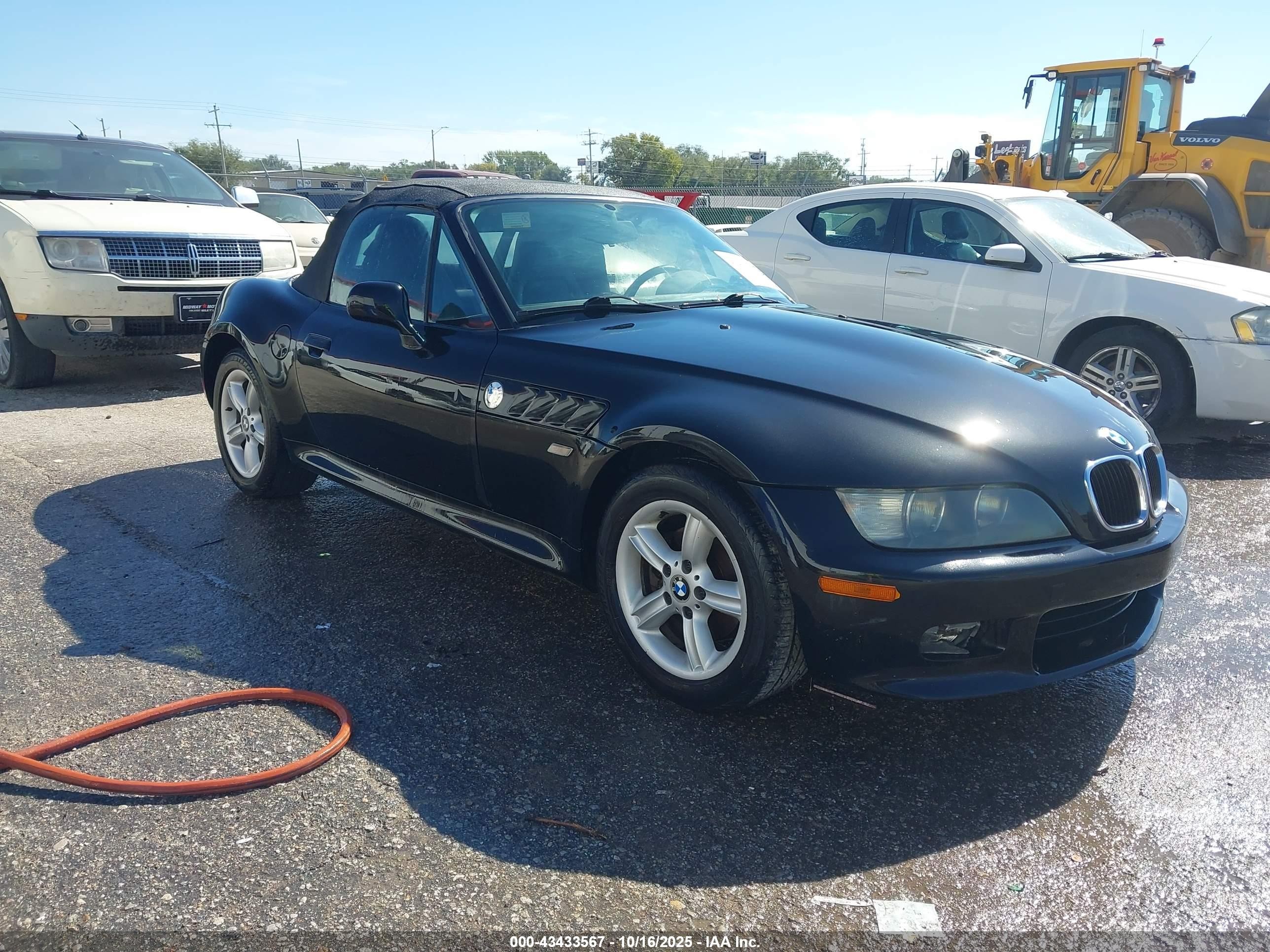 2001 Bmw Z3 2.5i Black vin: WBACN33471LM02223