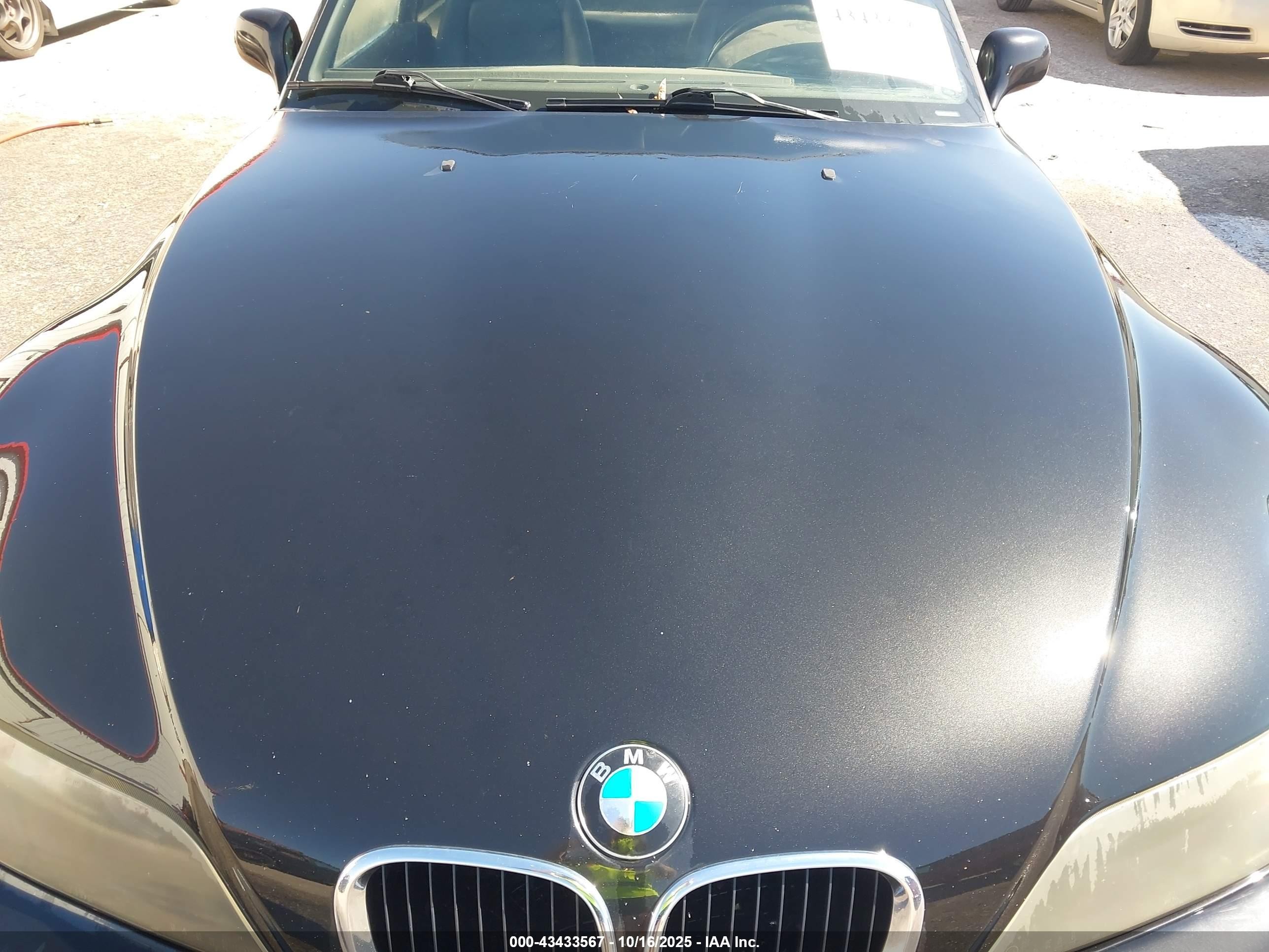 2001 Bmw Z3 2.5i Black vin: WBACN33471LM02223