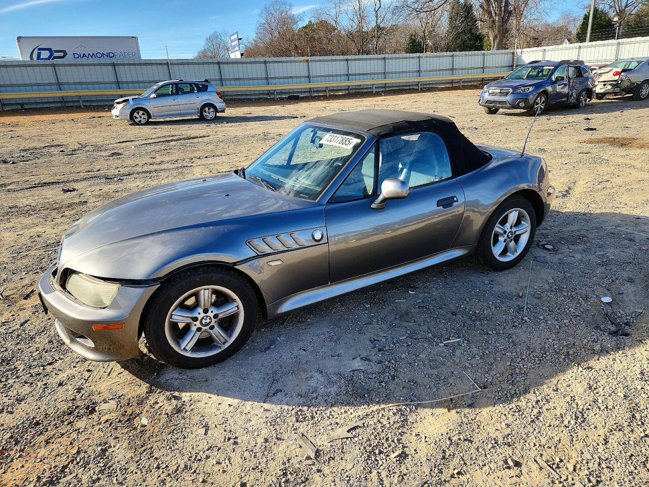 2001 Bmw Z3 2.5 Gray vin: WBACN33481LM03994