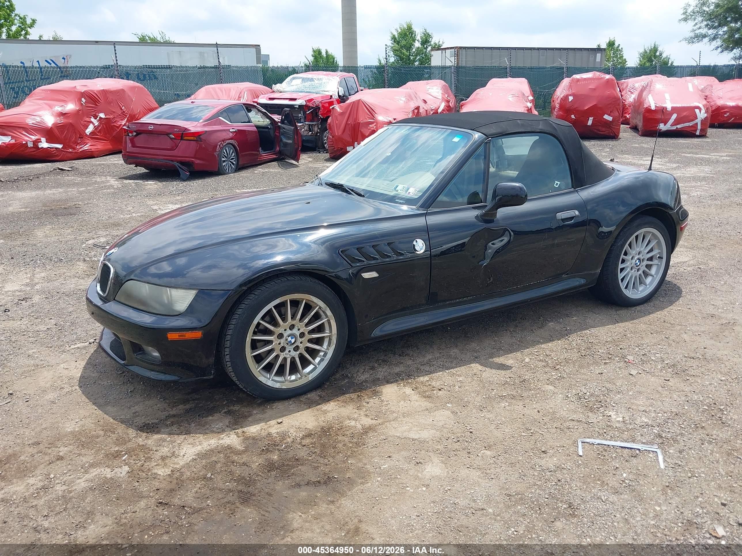 2001 Bmw Z3 3.0i Black vin: WBACN53411LJ59293