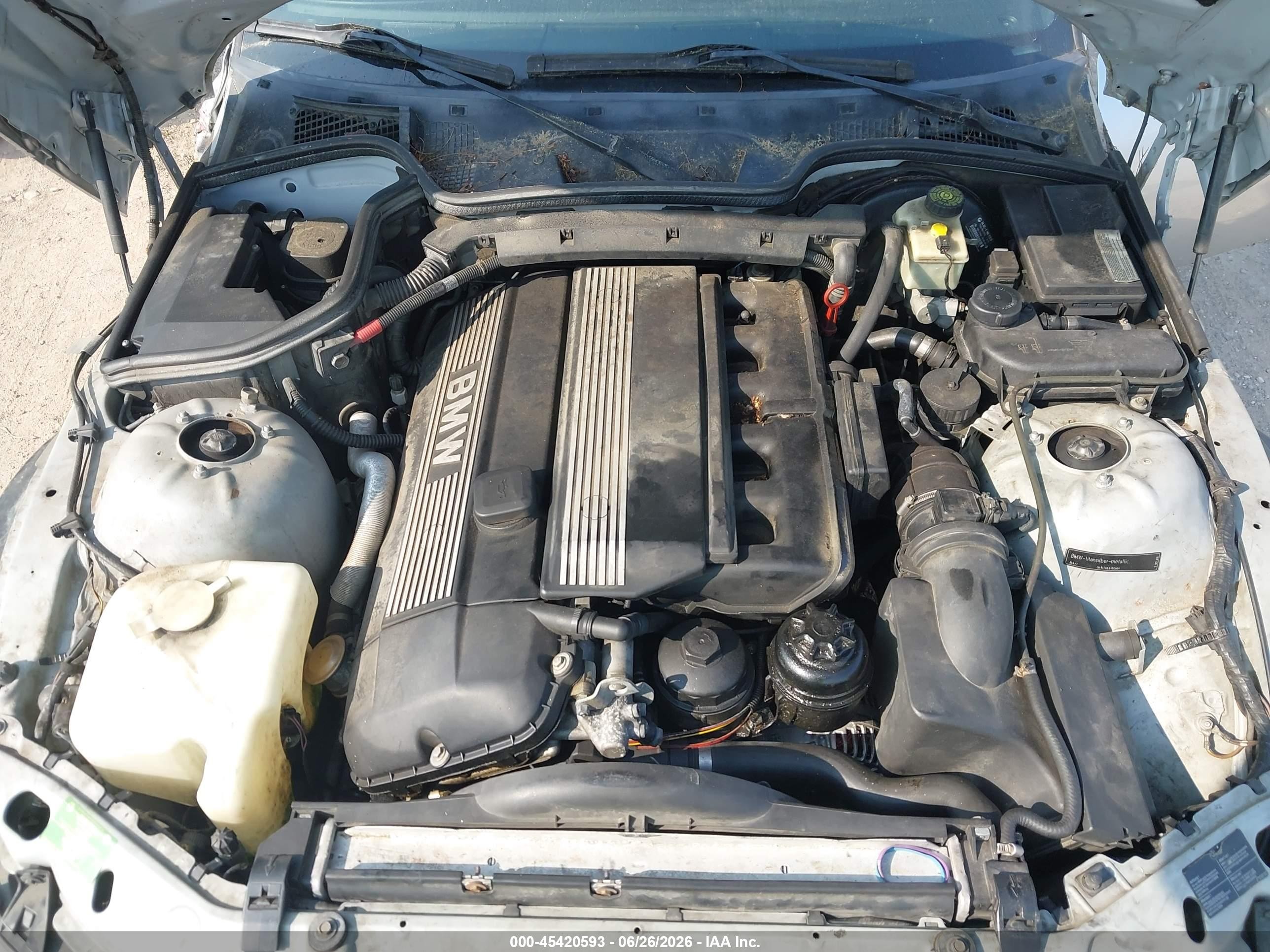 2001 Bmw Z3 3.0i Silver vin: WBACN53411LL46422