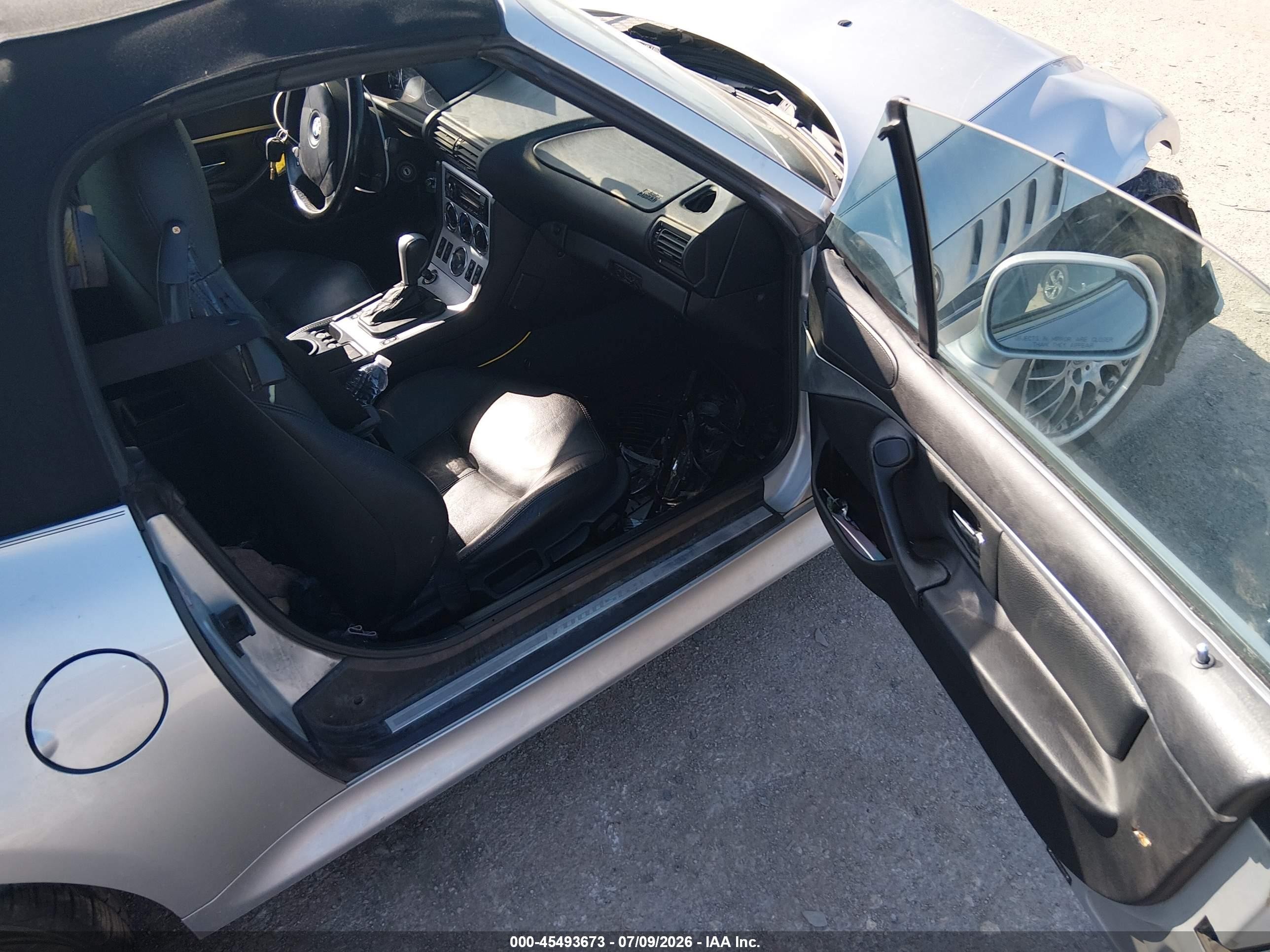 2001 Bmw Z3 3.0i Silver vin: WBACN53411LL49093