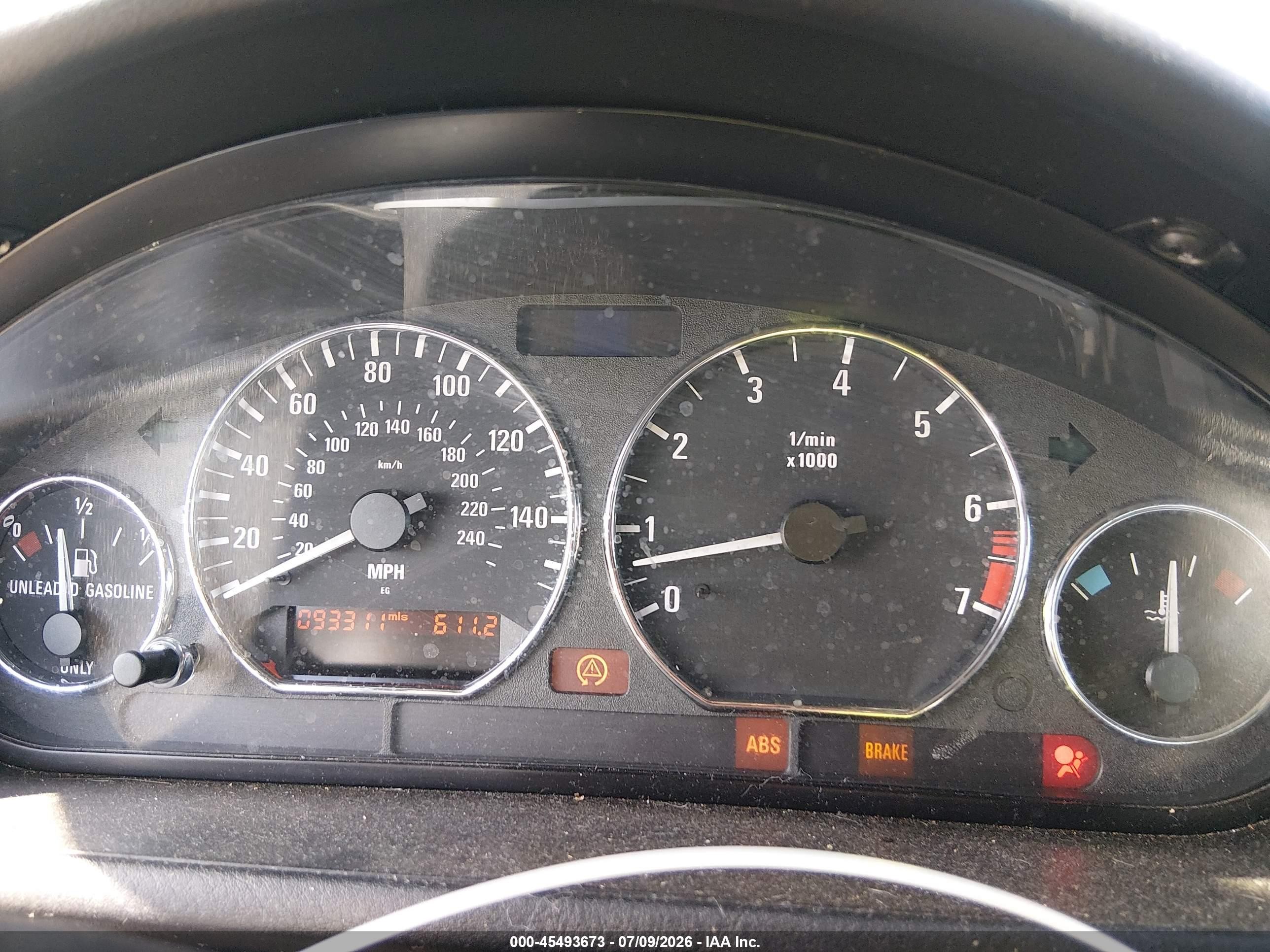 2001 Bmw Z3 3.0i Silver vin: WBACN53411LL49093
