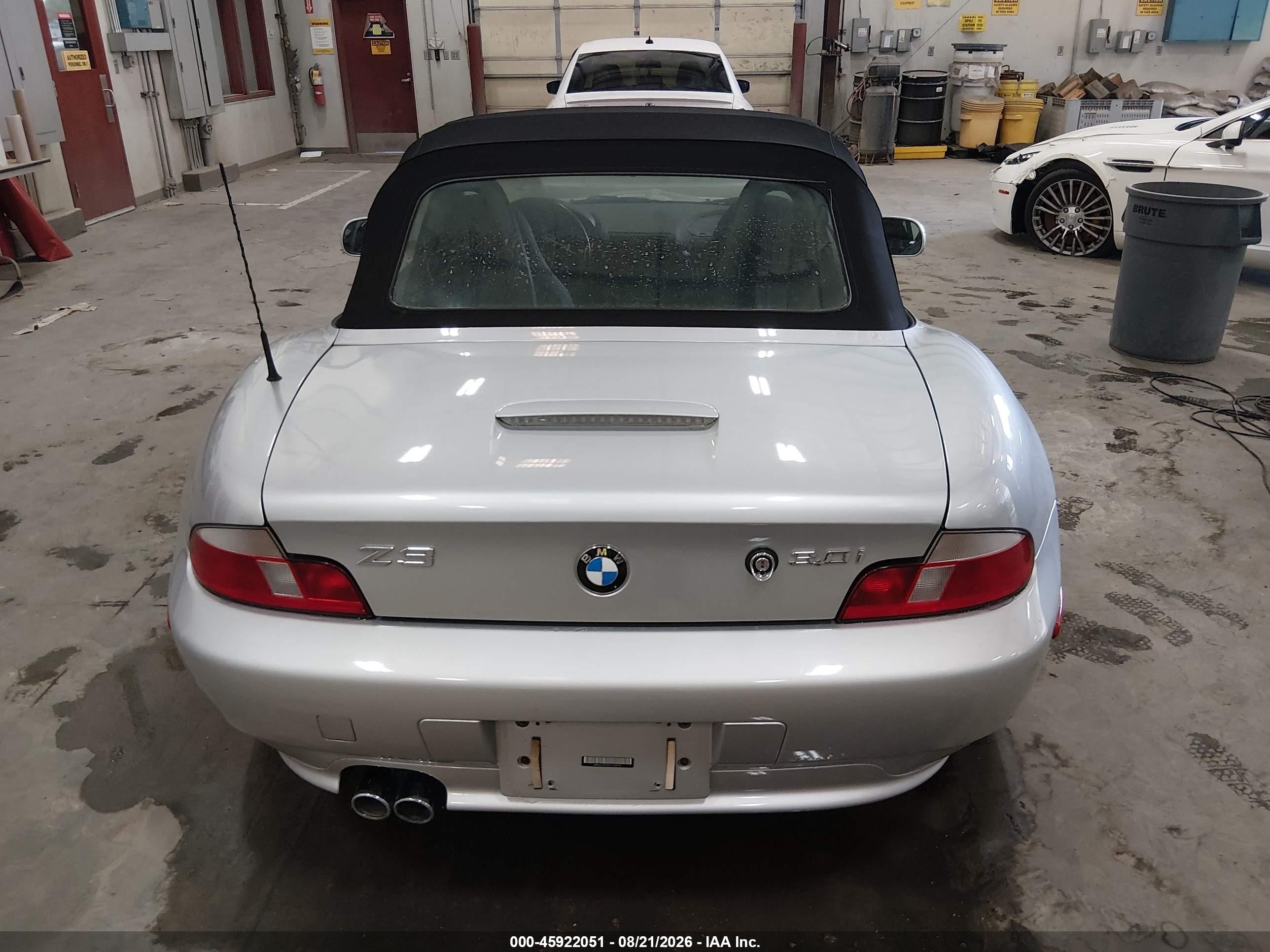 2001 Bmw Z3 3.0i Silver vin: WBACN53421LJ58945