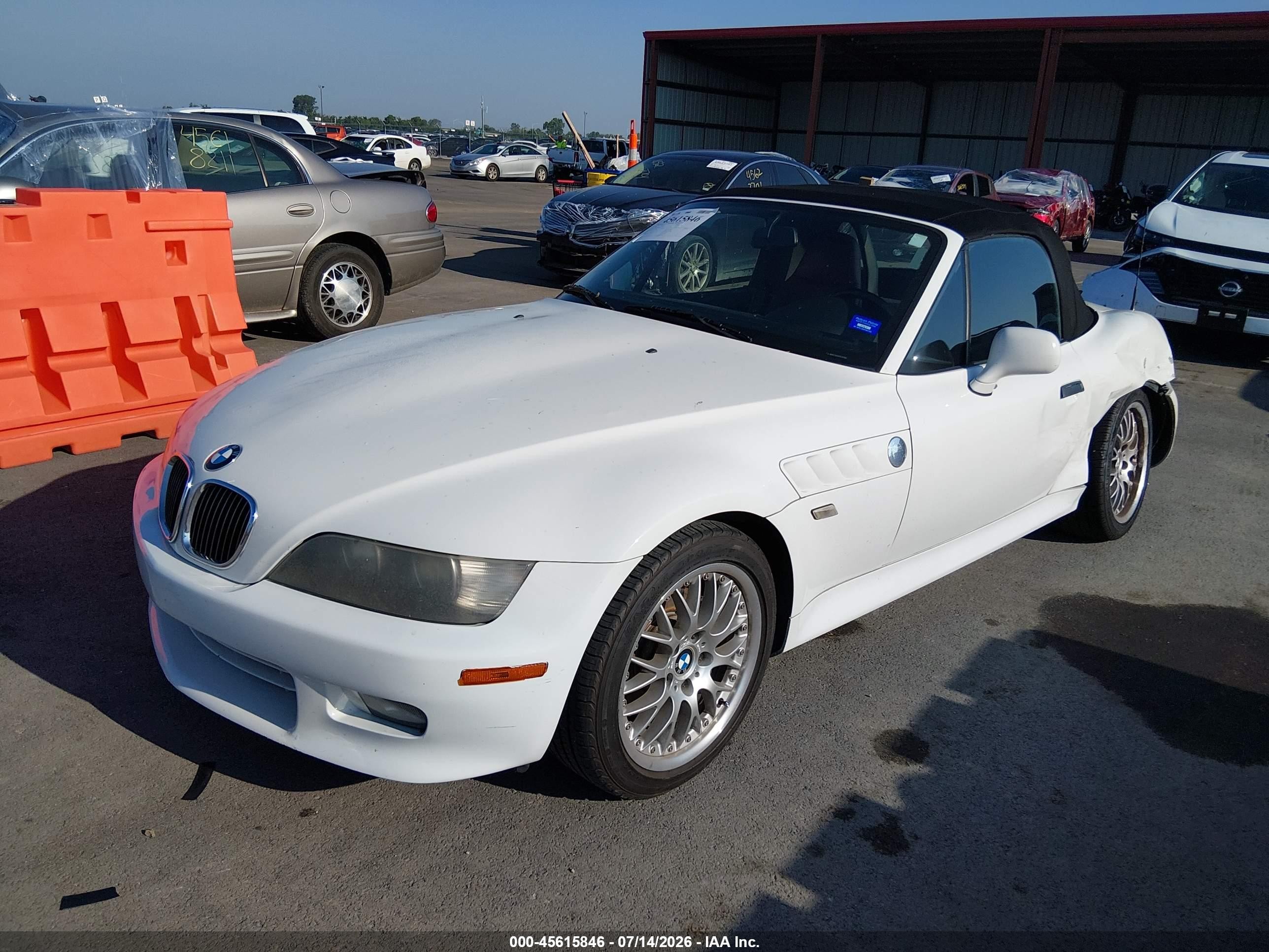 2001 Bmw Z3 3.0i White vin: WBACN53441LL47905