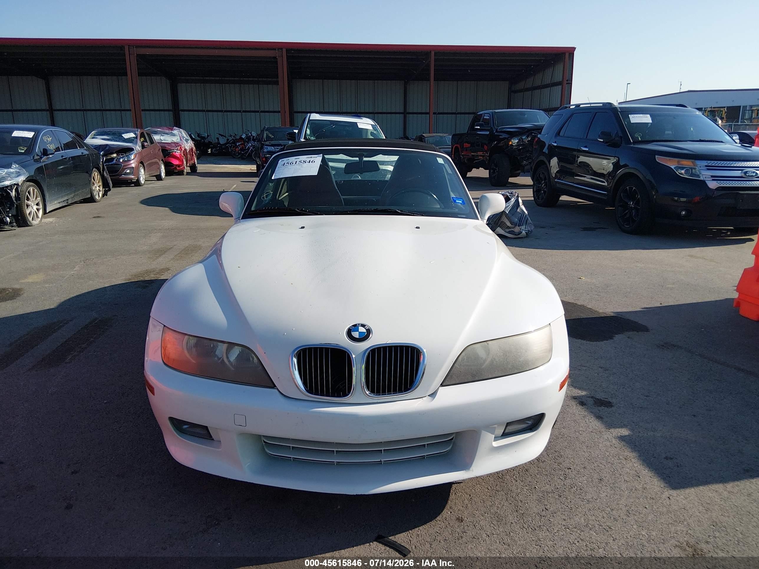 2001 Bmw Z3 3.0i White vin: WBACN53441LL47905