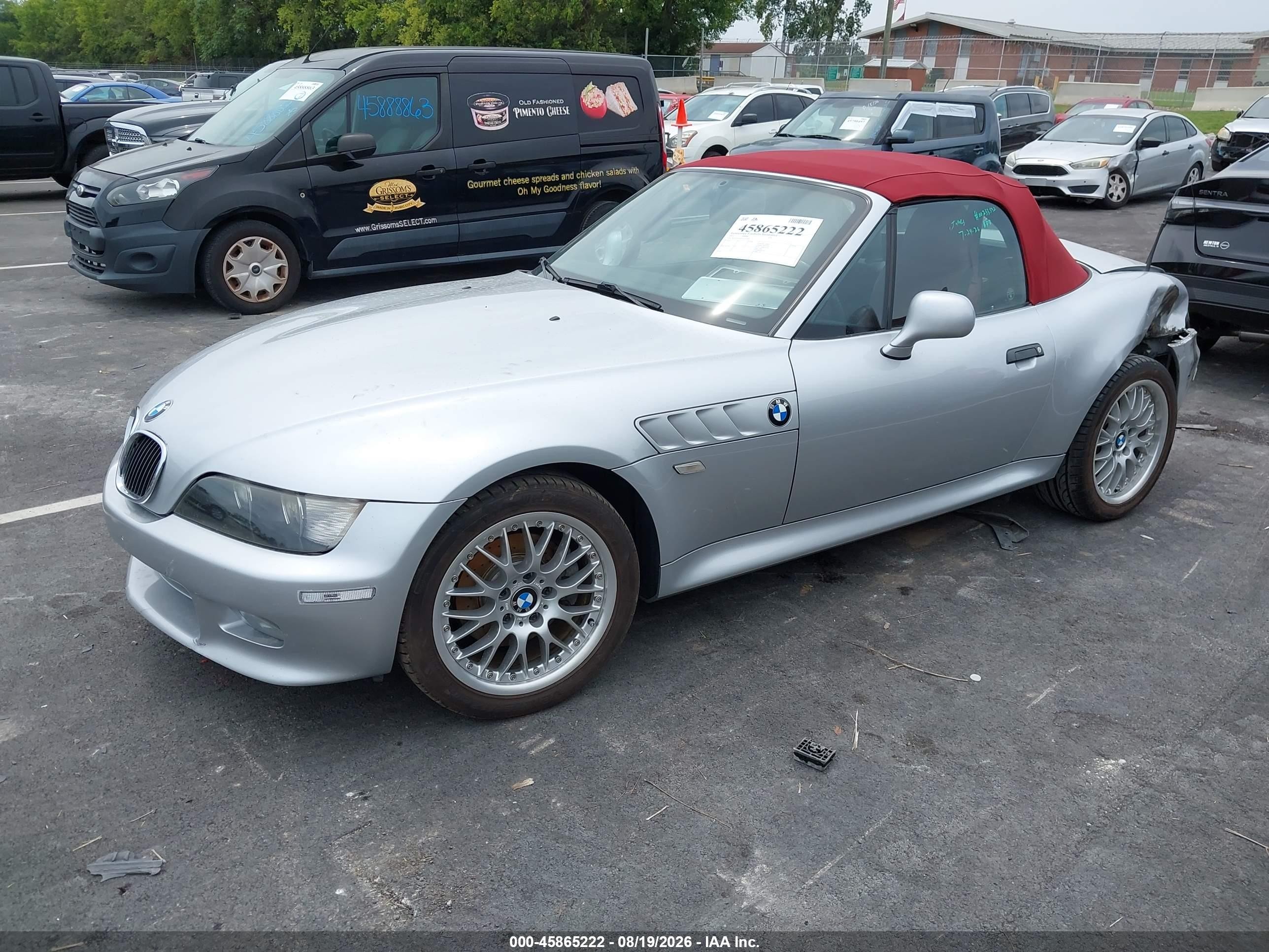 2001 Bmw Z3 3.0i Silver vin: WBACN53451LJ55389