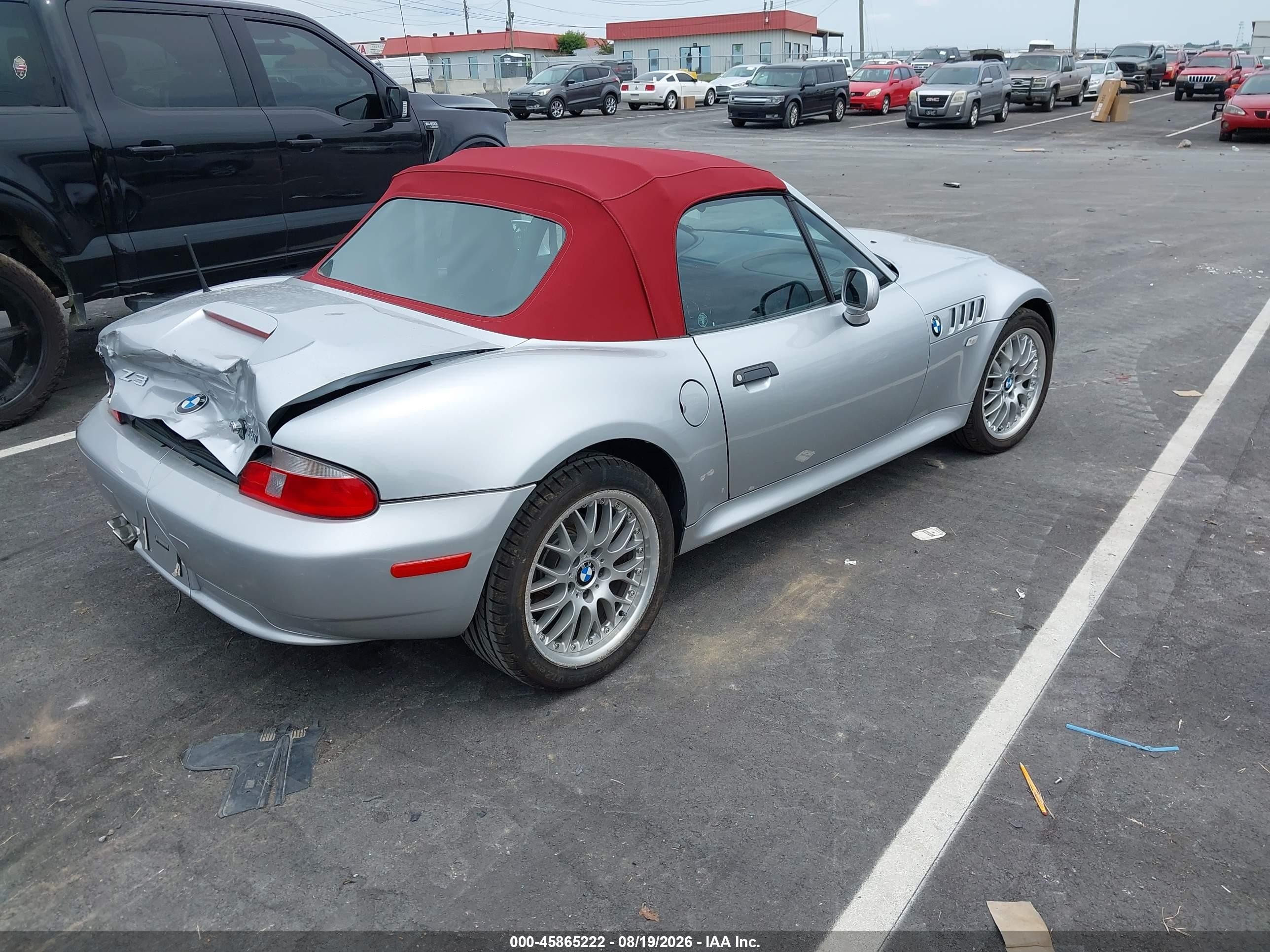2001 Bmw Z3 3.0i Silver vin: WBACN53451LJ55389