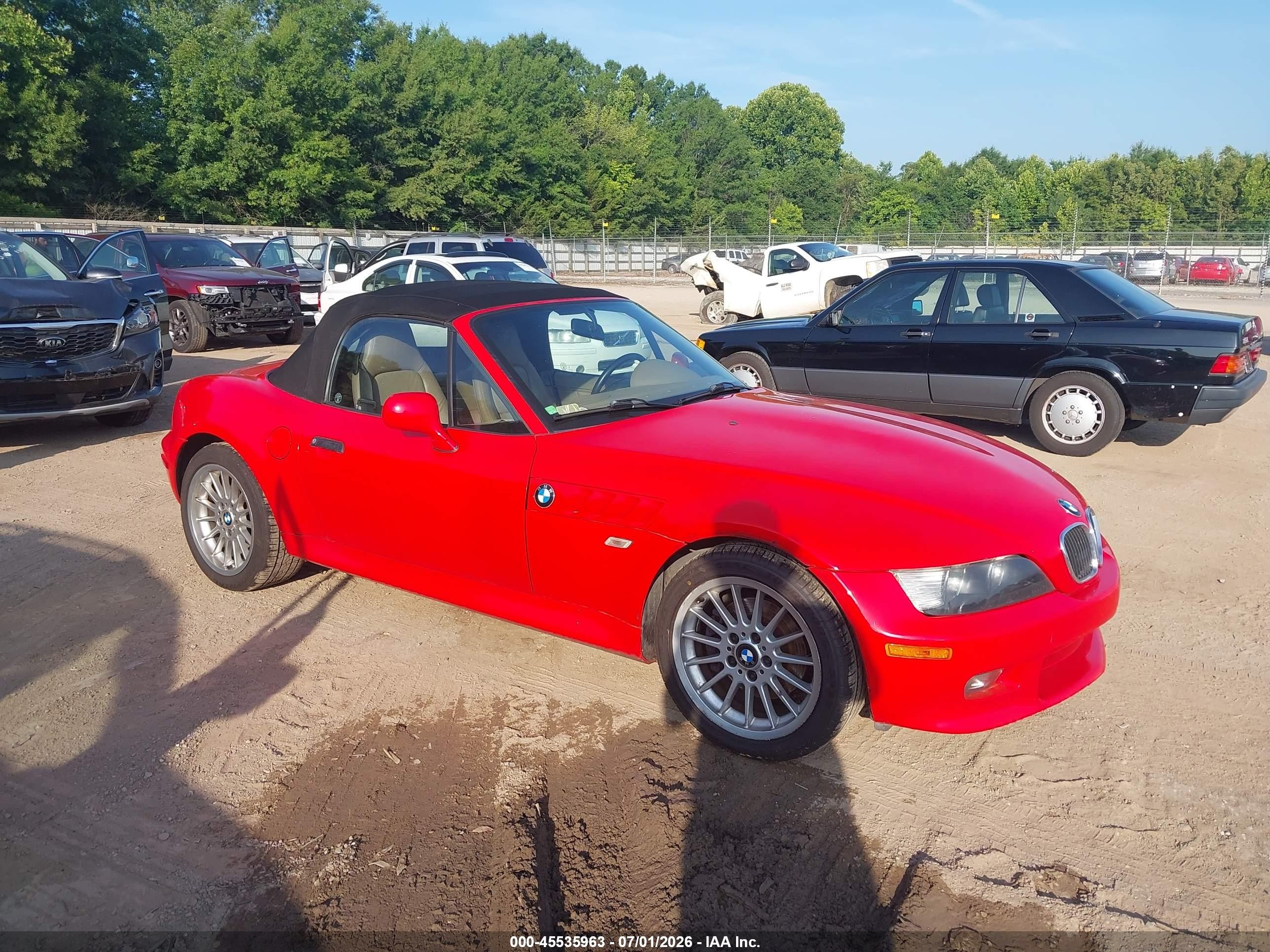 2001 Bmw Z3 3.0i Red vin: WBACN53451LJ57384