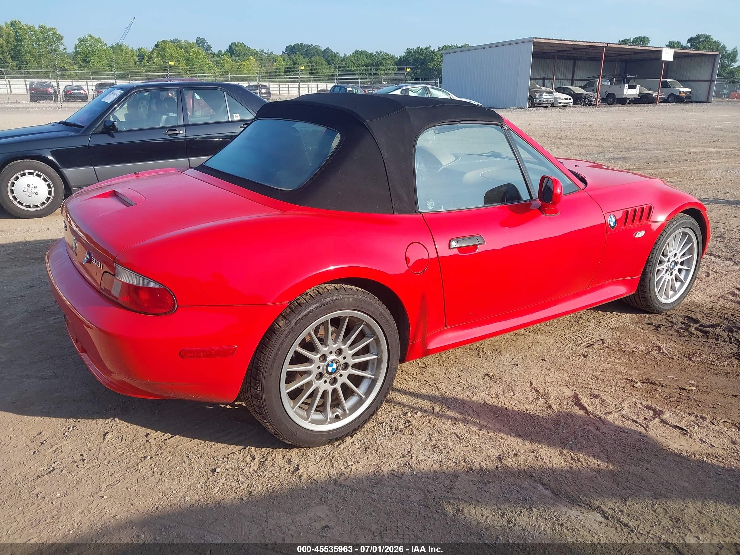 2001 Bmw Z3 3.0i Red vin: WBACN53451LJ57384