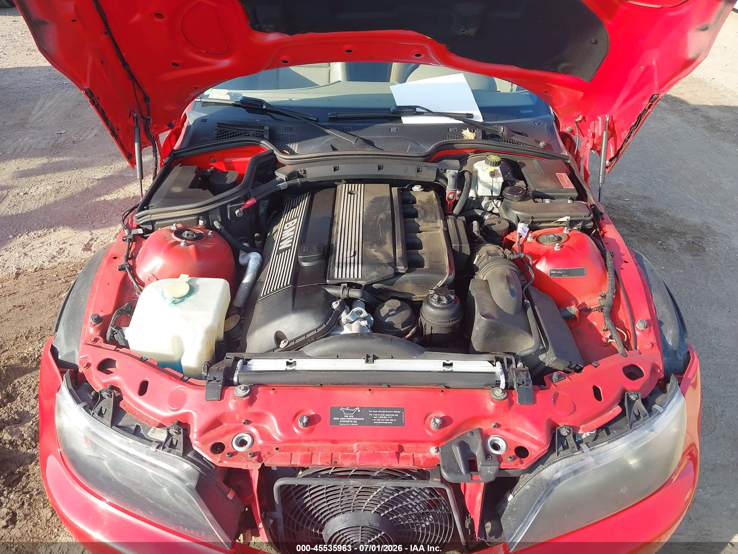 2001 Bmw Z3 3.0i Red vin: WBACN53451LJ57384