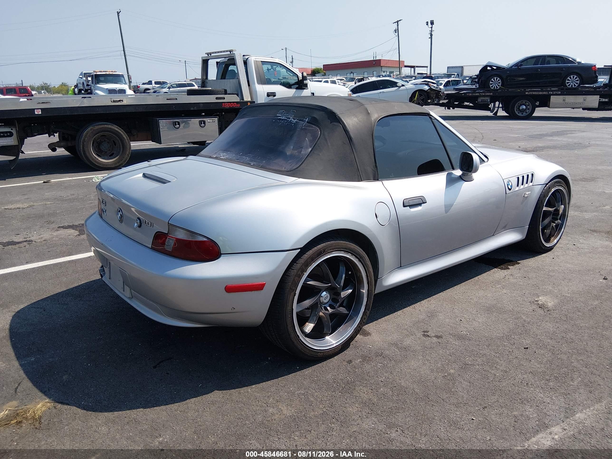 2001 Bmw Z3 3.0i Серебряный vin: WBACN53461LL48361