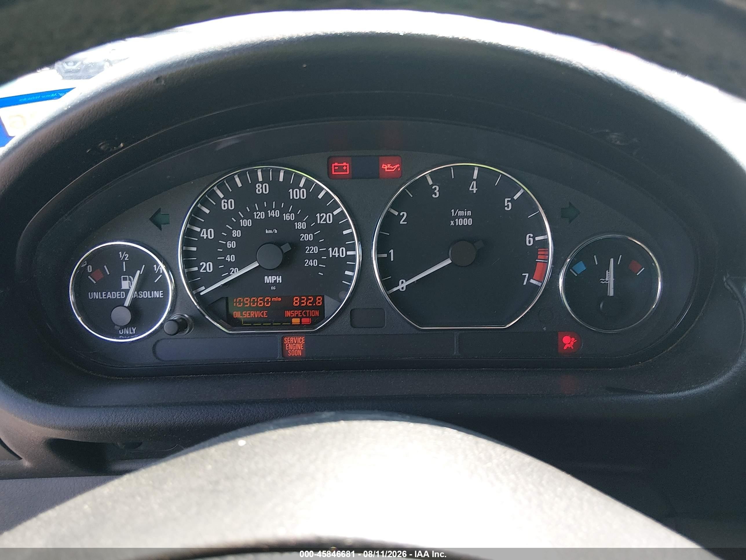 2001 Bmw Z3 3.0i Серебряный vin: WBACN53461LL48361