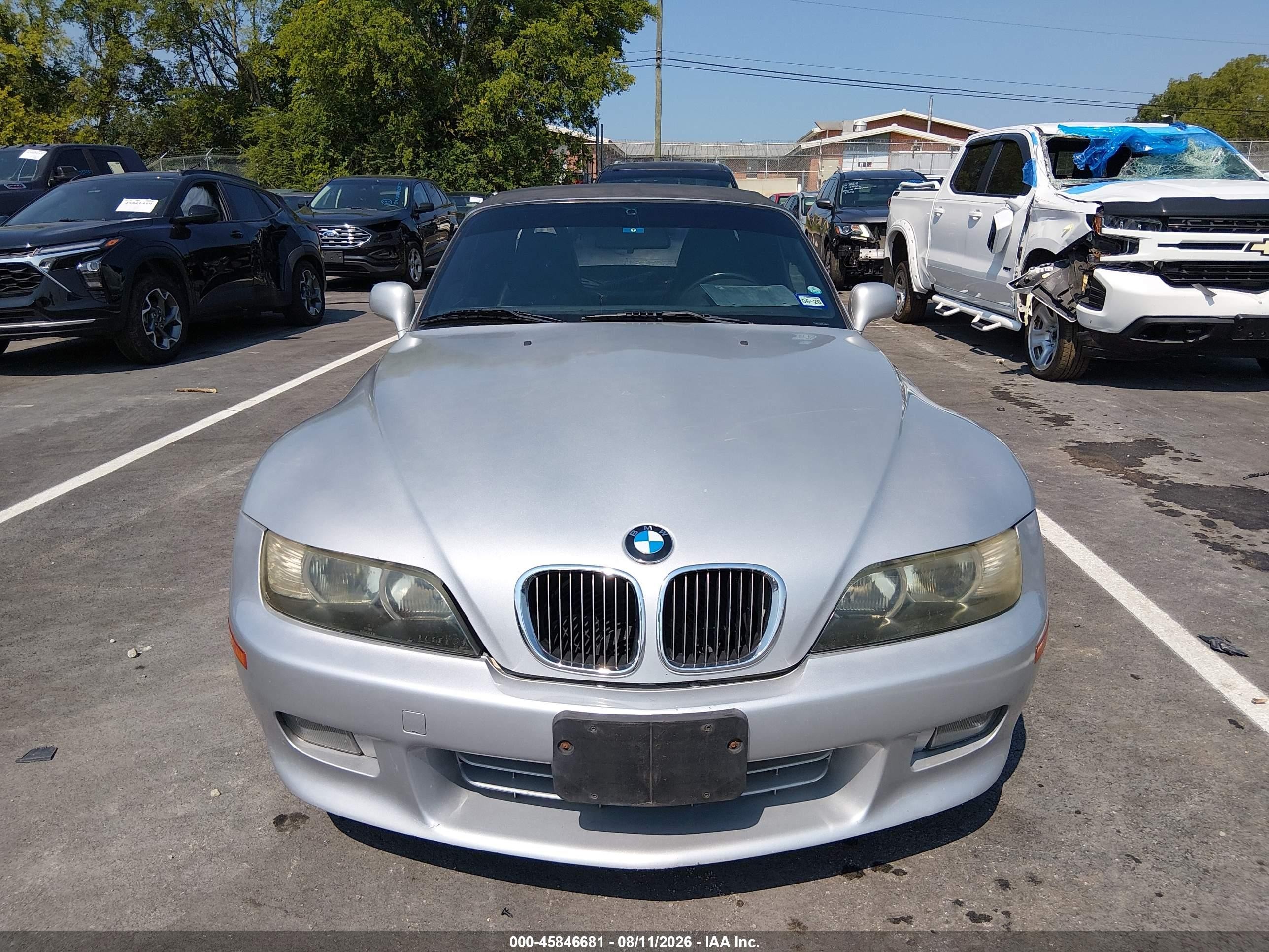 2001 Bmw Z3 3.0i Серебряный vin: WBACN53461LL48361