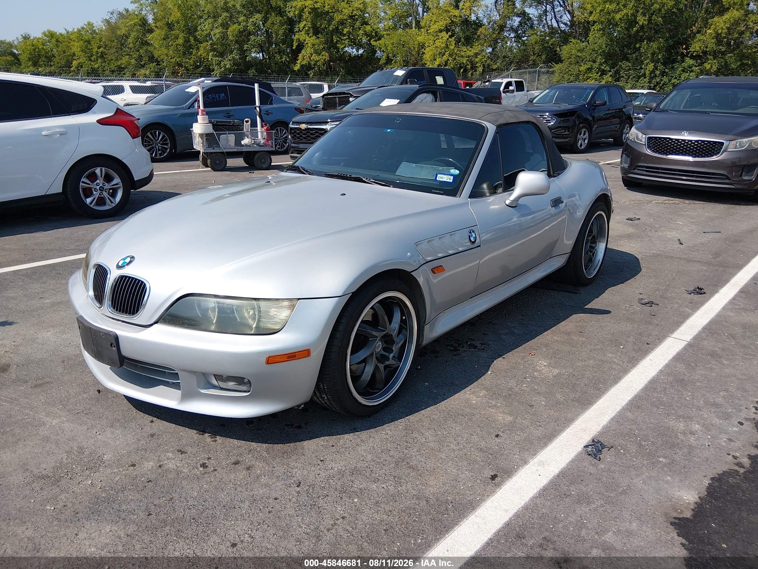 2001 Bmw Z3 3.0i Серебряный vin: WBACN53461LL48361