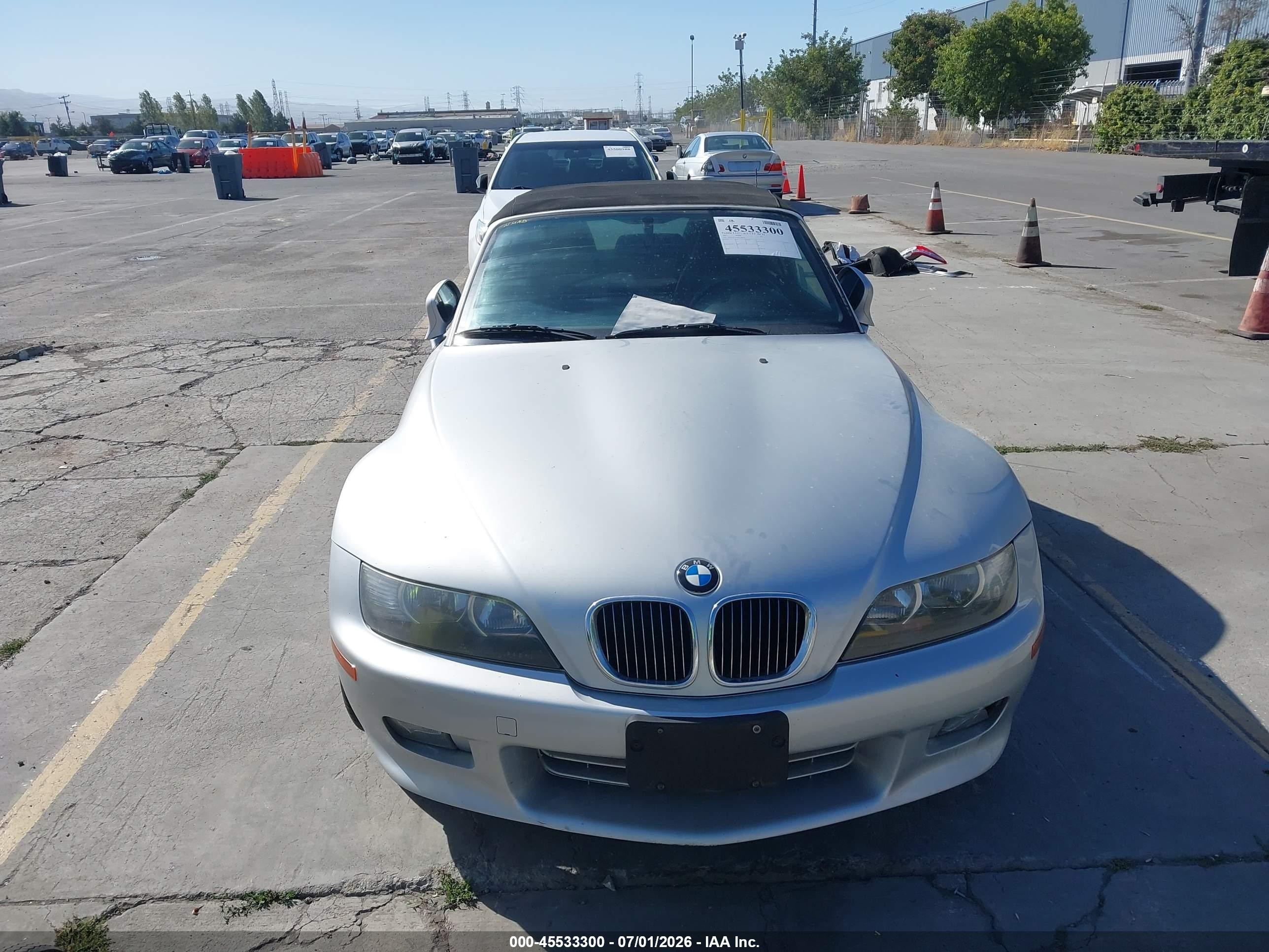 2001 Bmw Z3 3.0i Silver vin: WBACN53461LL48618