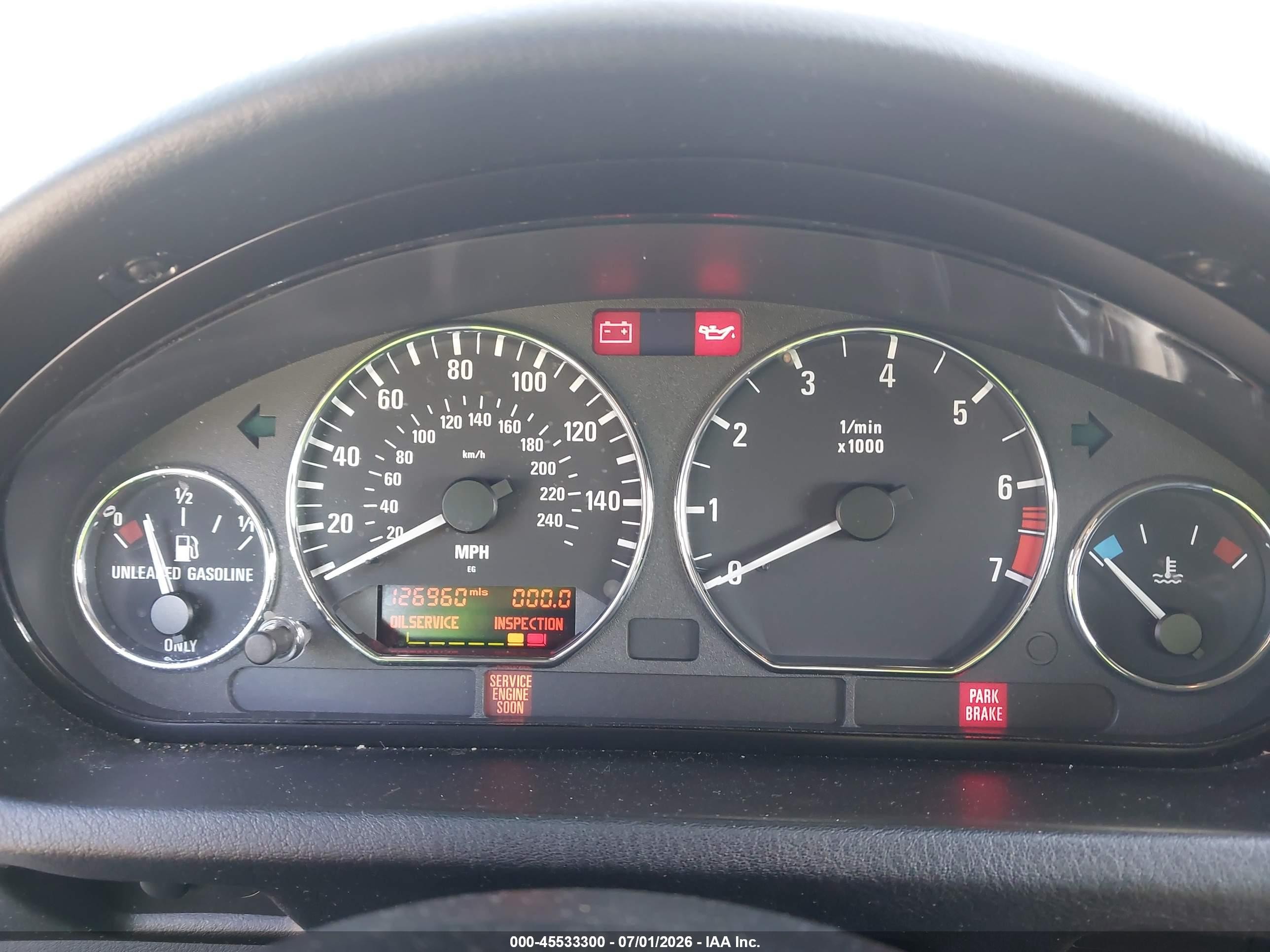2001 Bmw Z3 3.0i Silver vin: WBACN53461LL48618