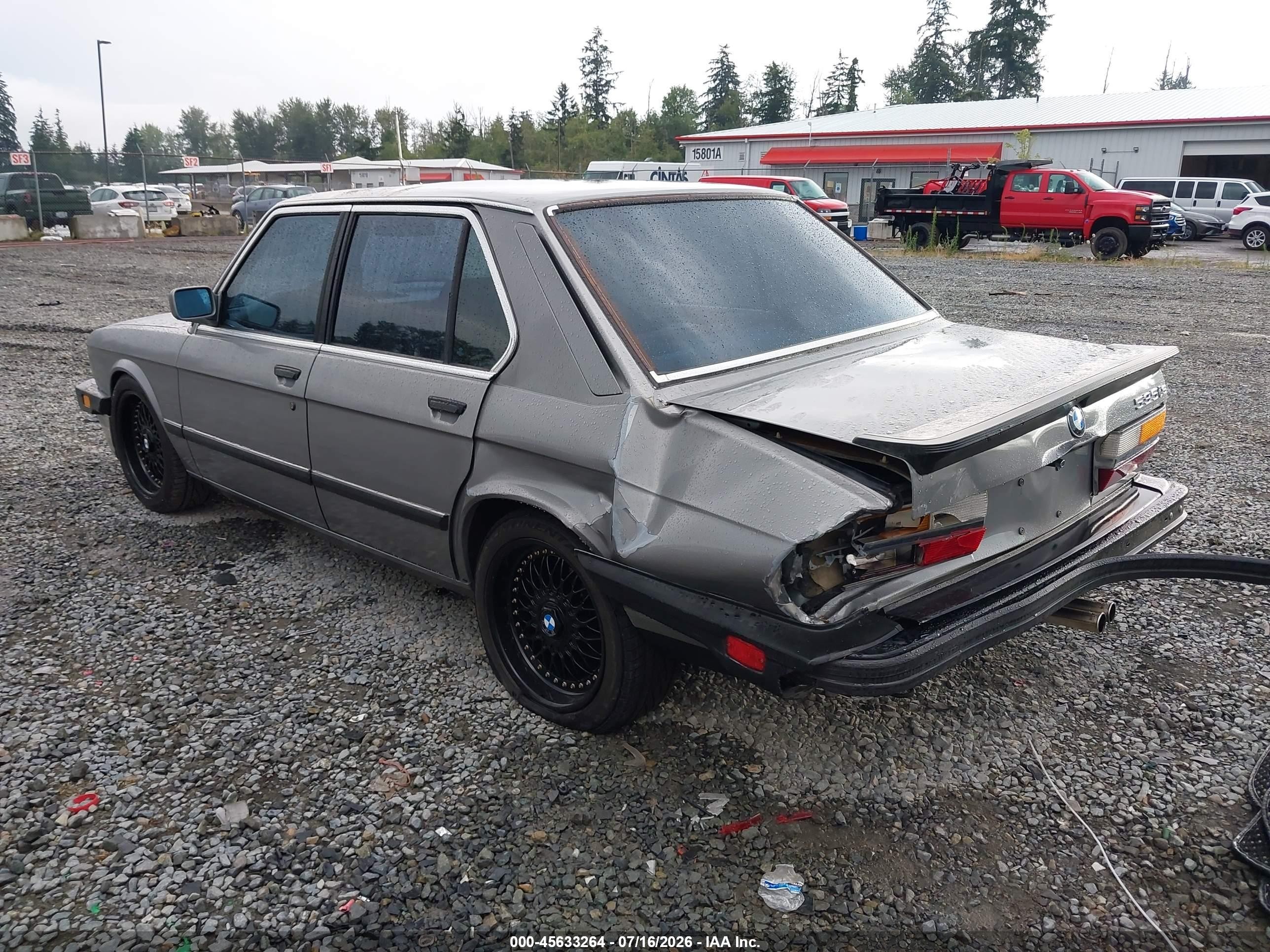1987 Bmw 535 I Automatic Gray vin: WBADC8401H1721089