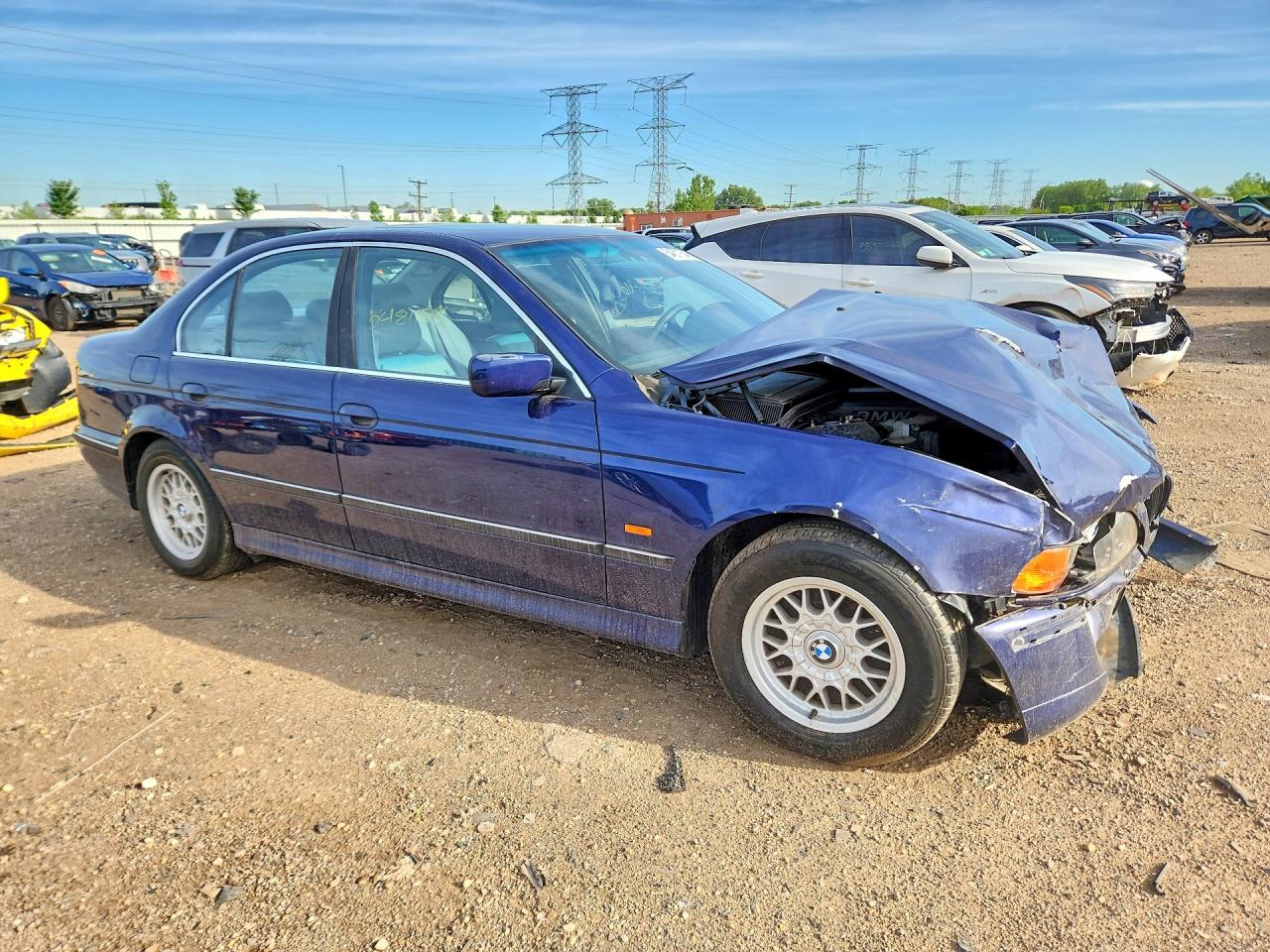 1998 Bmw 528 I Automatic Blue vin: WBADD6323WGT93222
