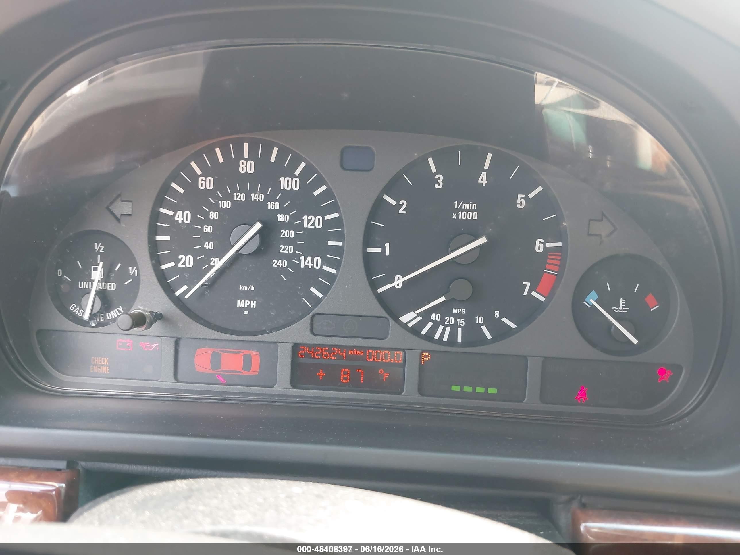 1998 Bmw 528i   White vin: WBADD6324WBW49588
