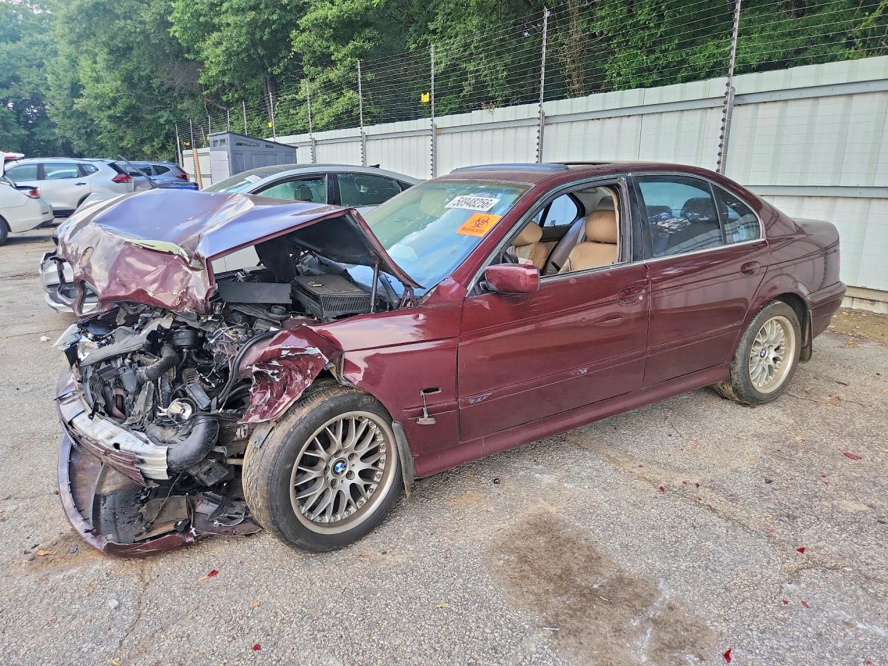 1997 Bmw 528 I Automatic Burgundy vin: WBADD6326VBW15988