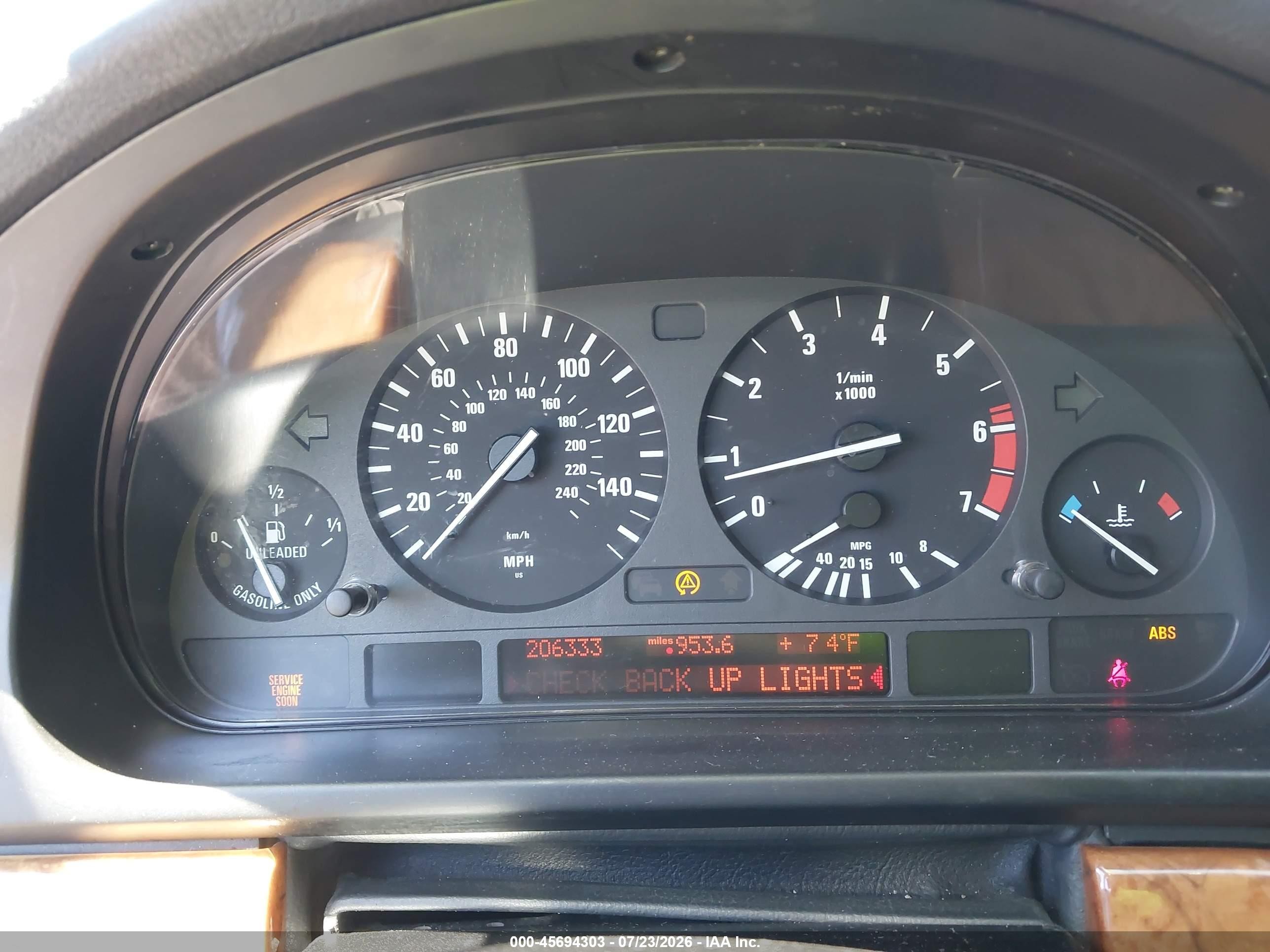 1998 Bmw 540ia   Gray vin: WBADE6329WBW58915