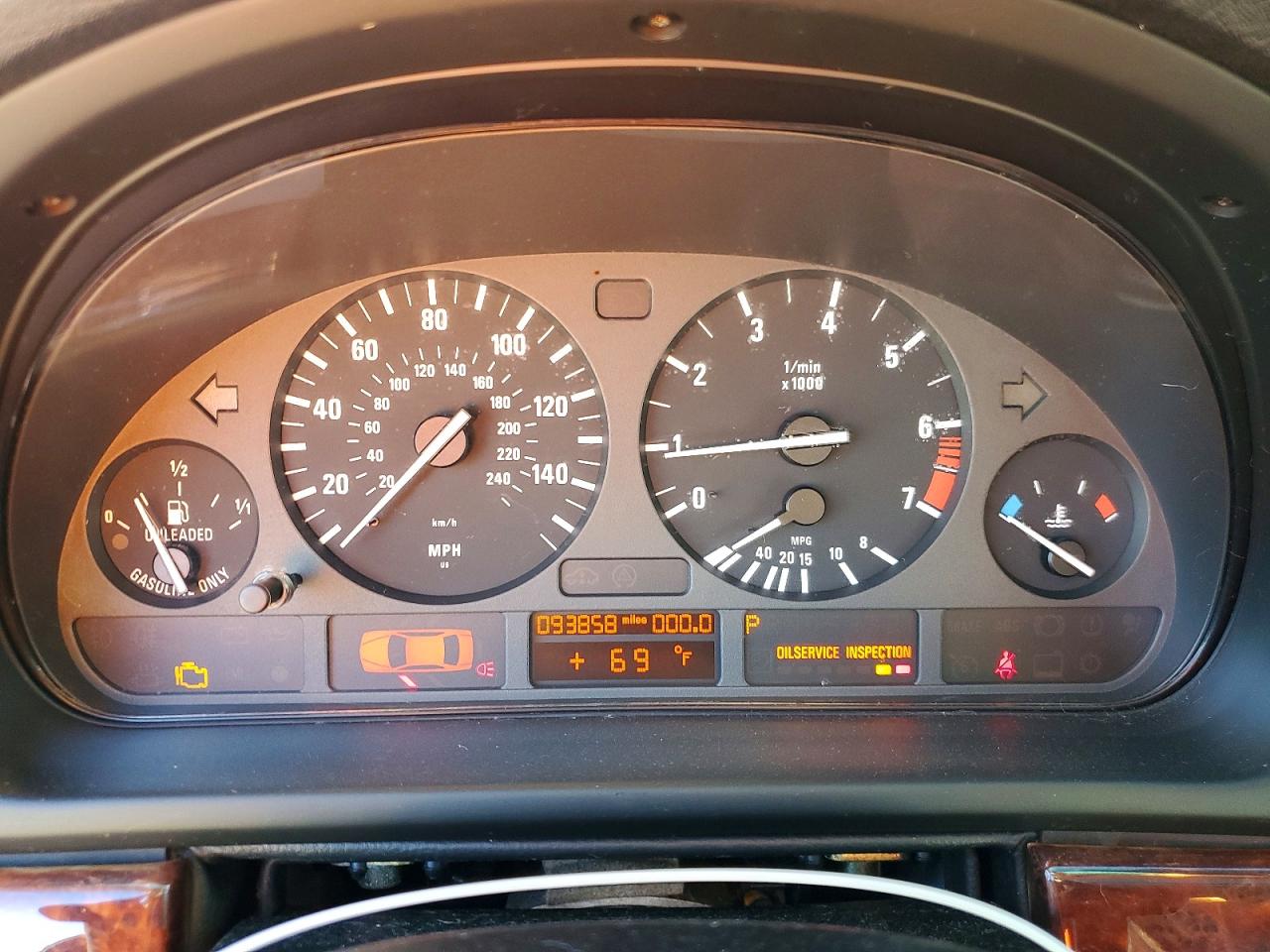 2000 Bmw 528 I Automatic Black vin: WBADM6342YGU05641
