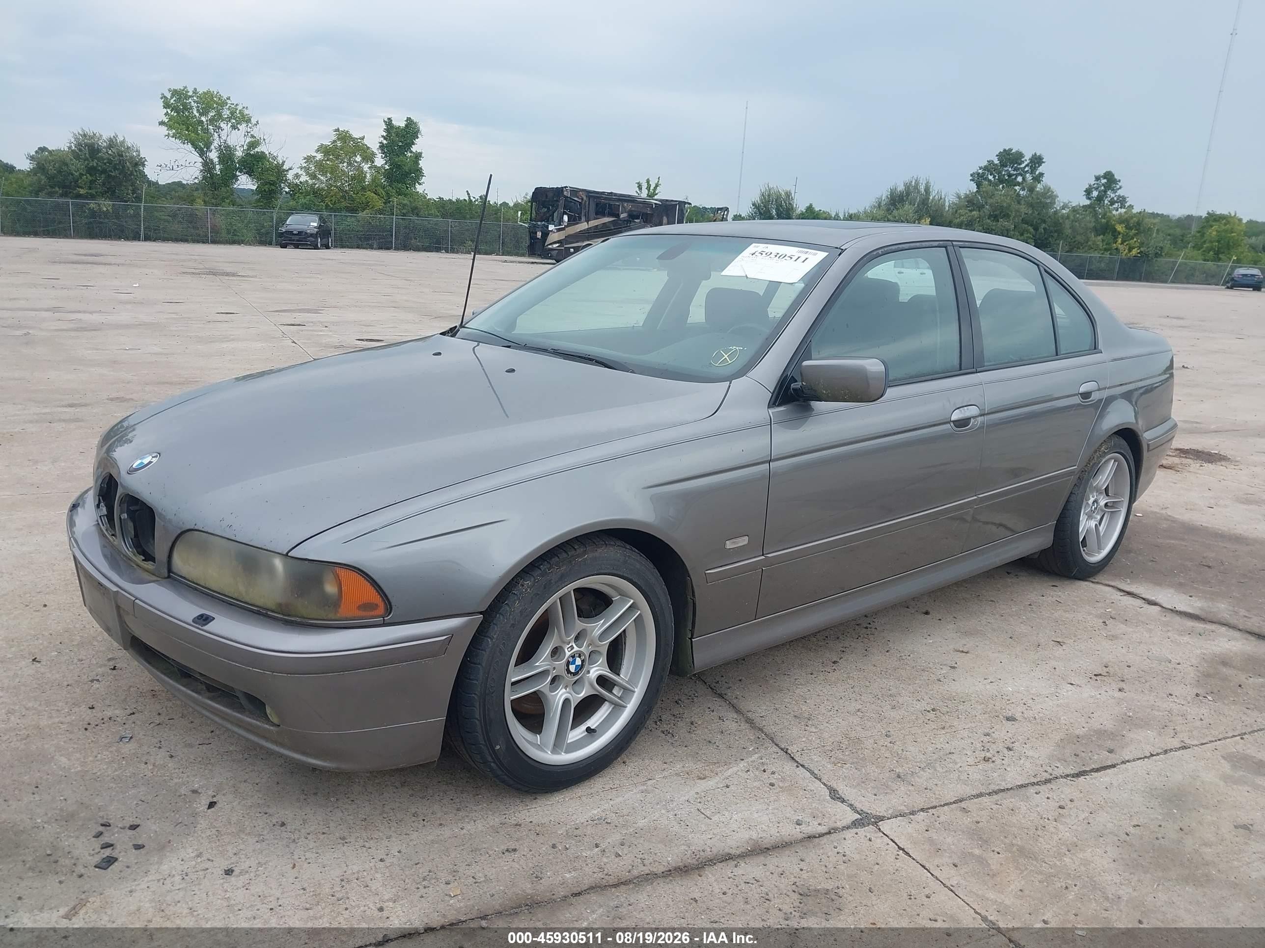 2002 Bmw 540i   Silver vin: WBADN53432GF70793