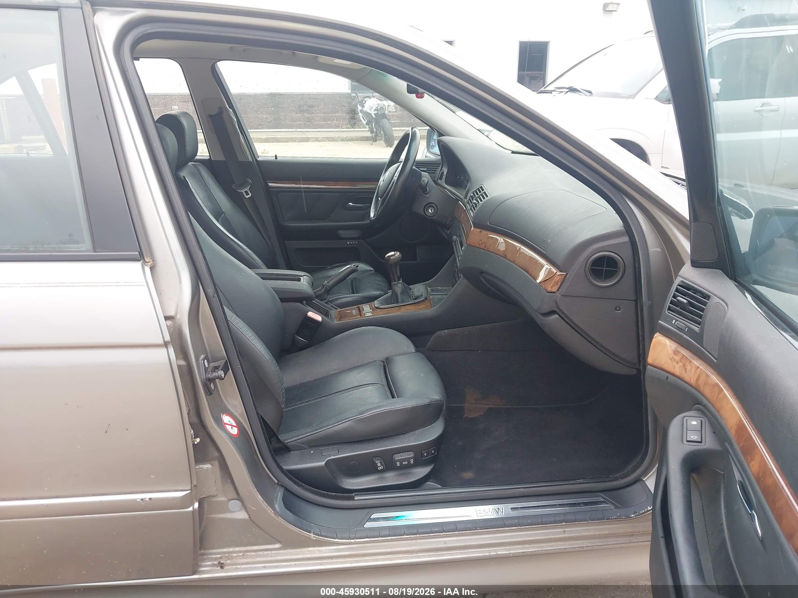 2002 Bmw 540i   Silver vin: WBADN53432GF70793
