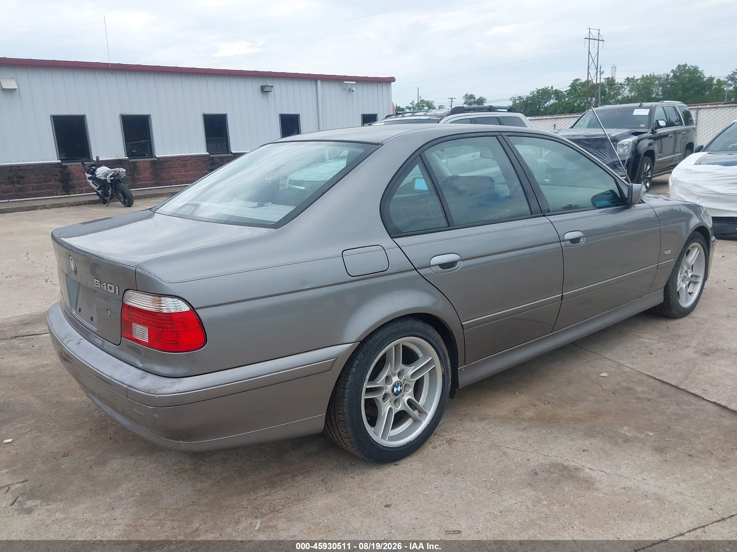 2002 Bmw 540i   Silver vin: WBADN53432GF70793