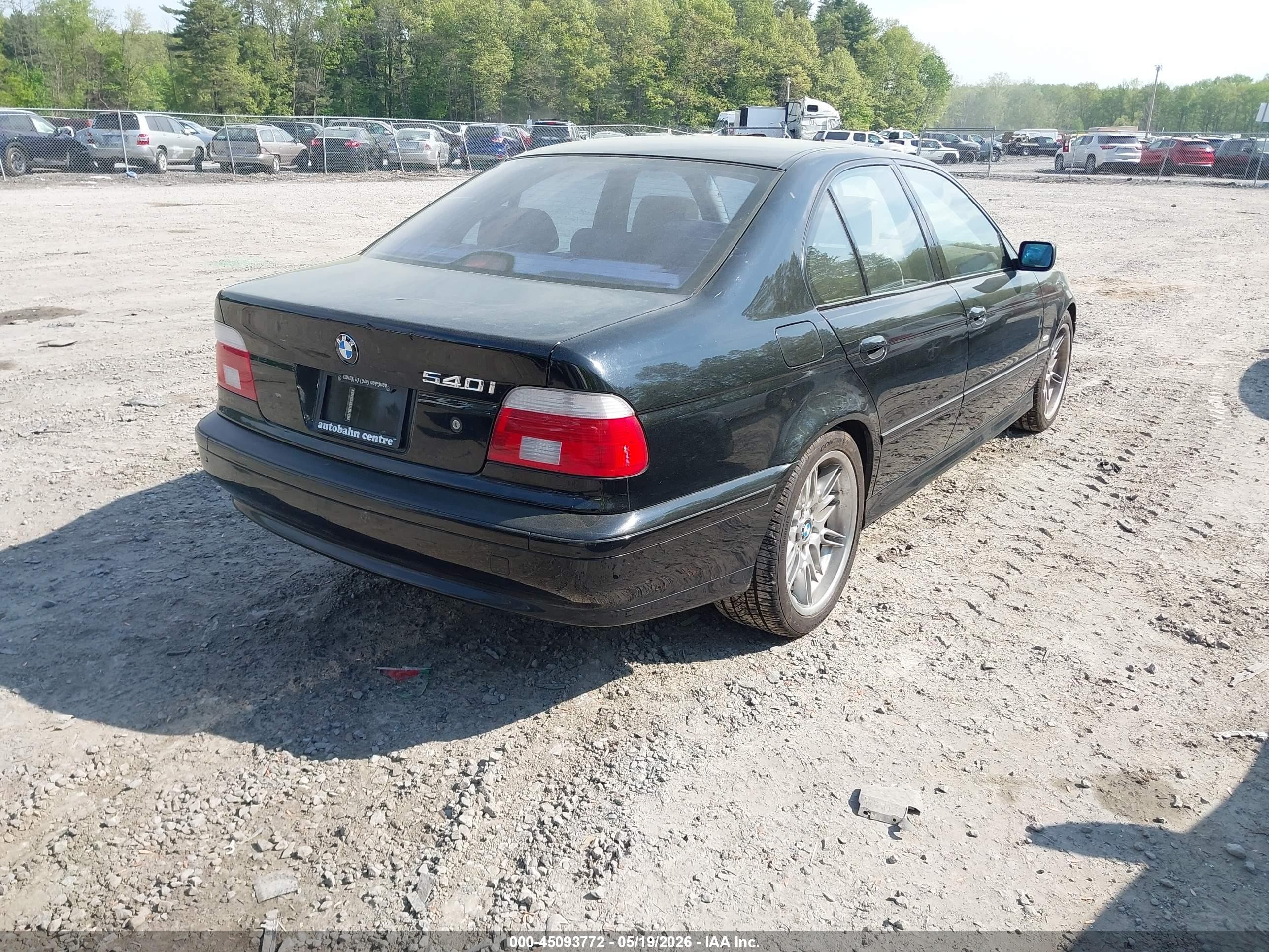 2001 Bmw 540i   Черный vin: WBADN53441GC97779