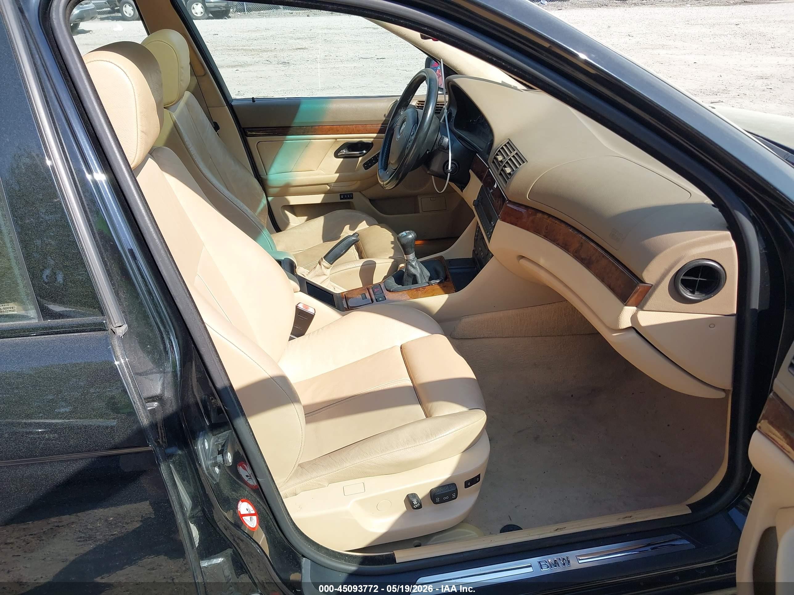 2001 Bmw 540i   Черный vin: WBADN53441GC97779
