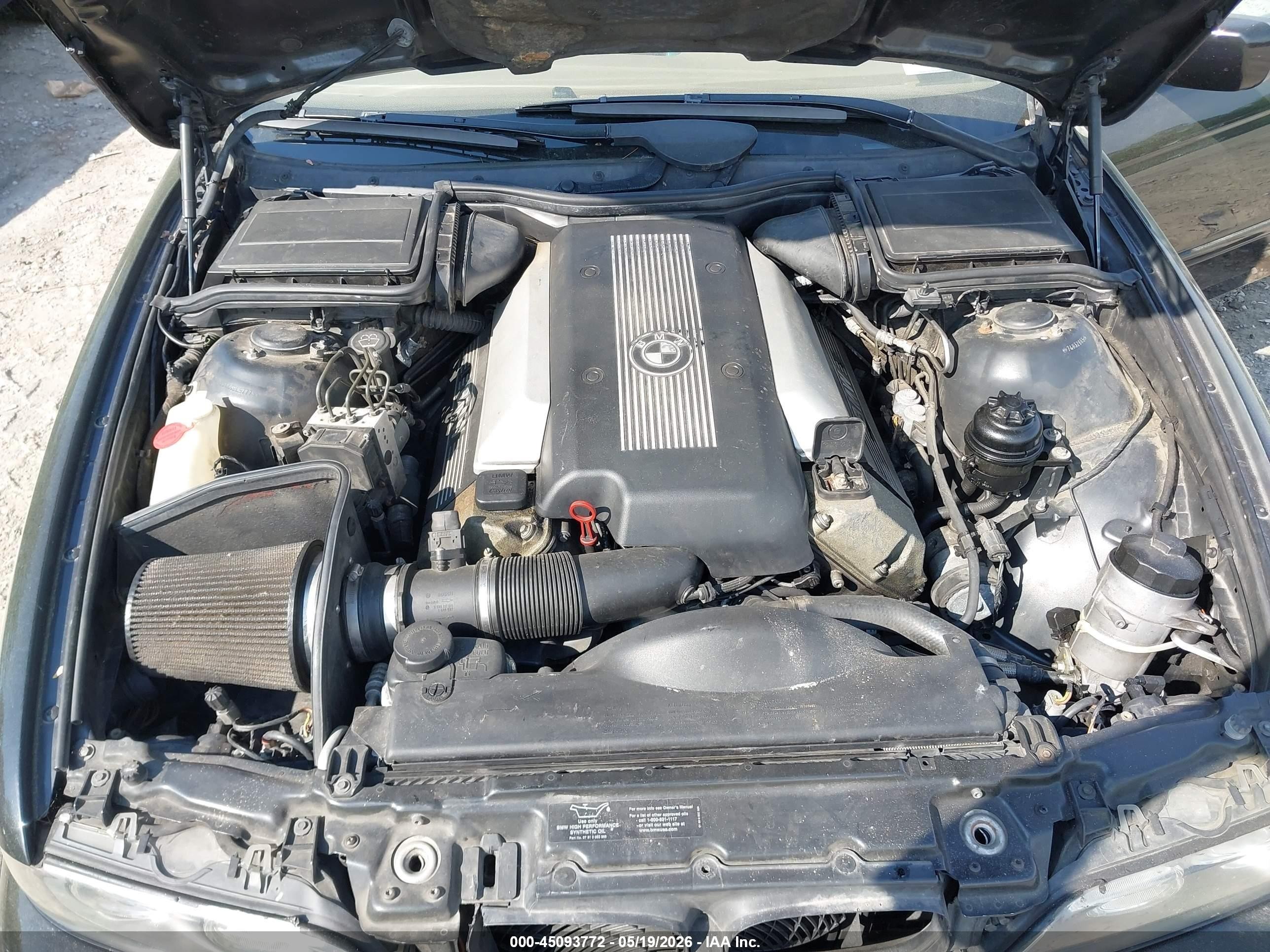 2001 Bmw 540i   Черный vin: WBADN53441GC97779