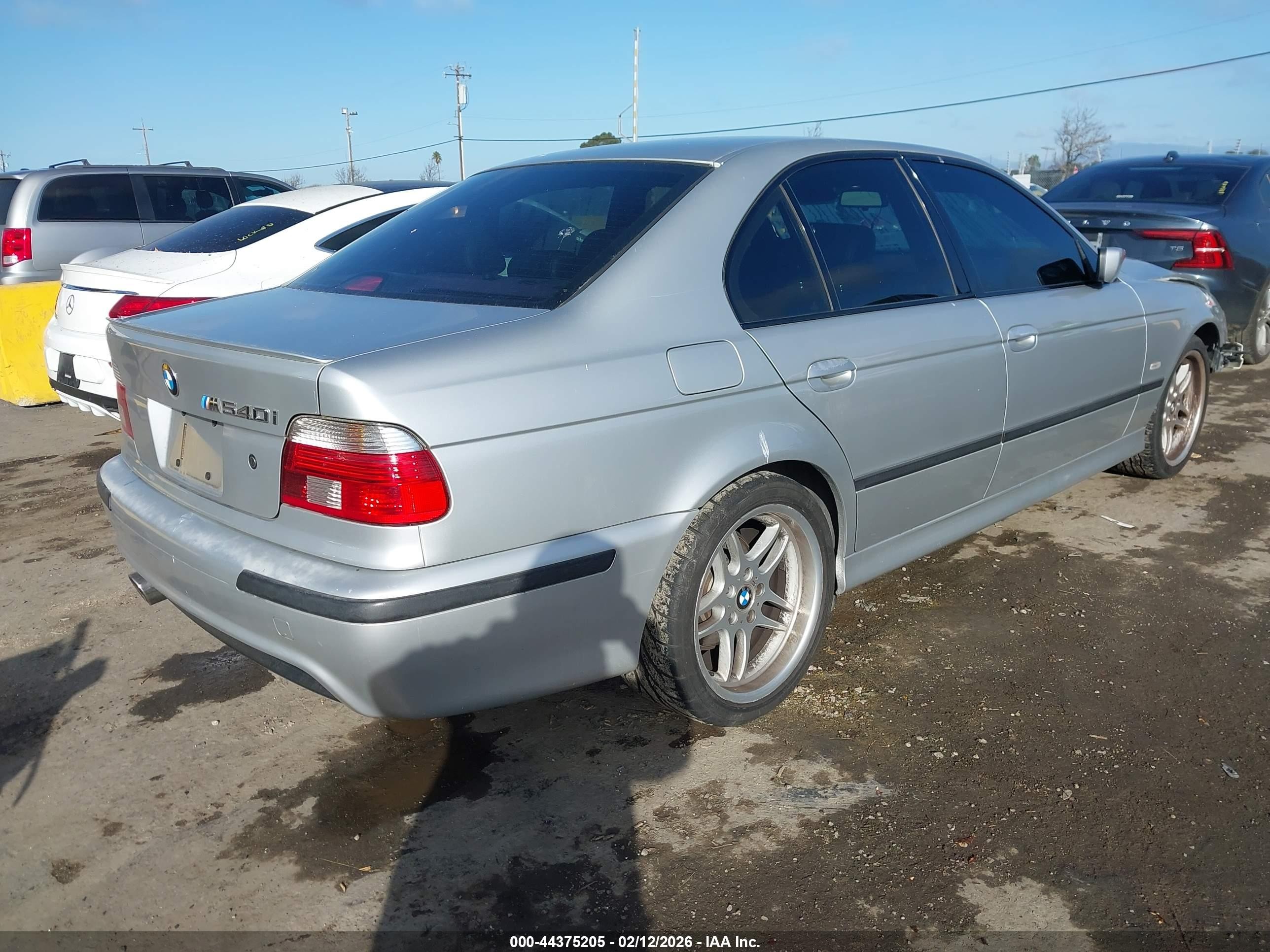 2003 Bmw 540i   Silver vin: WBADN53453GF71106