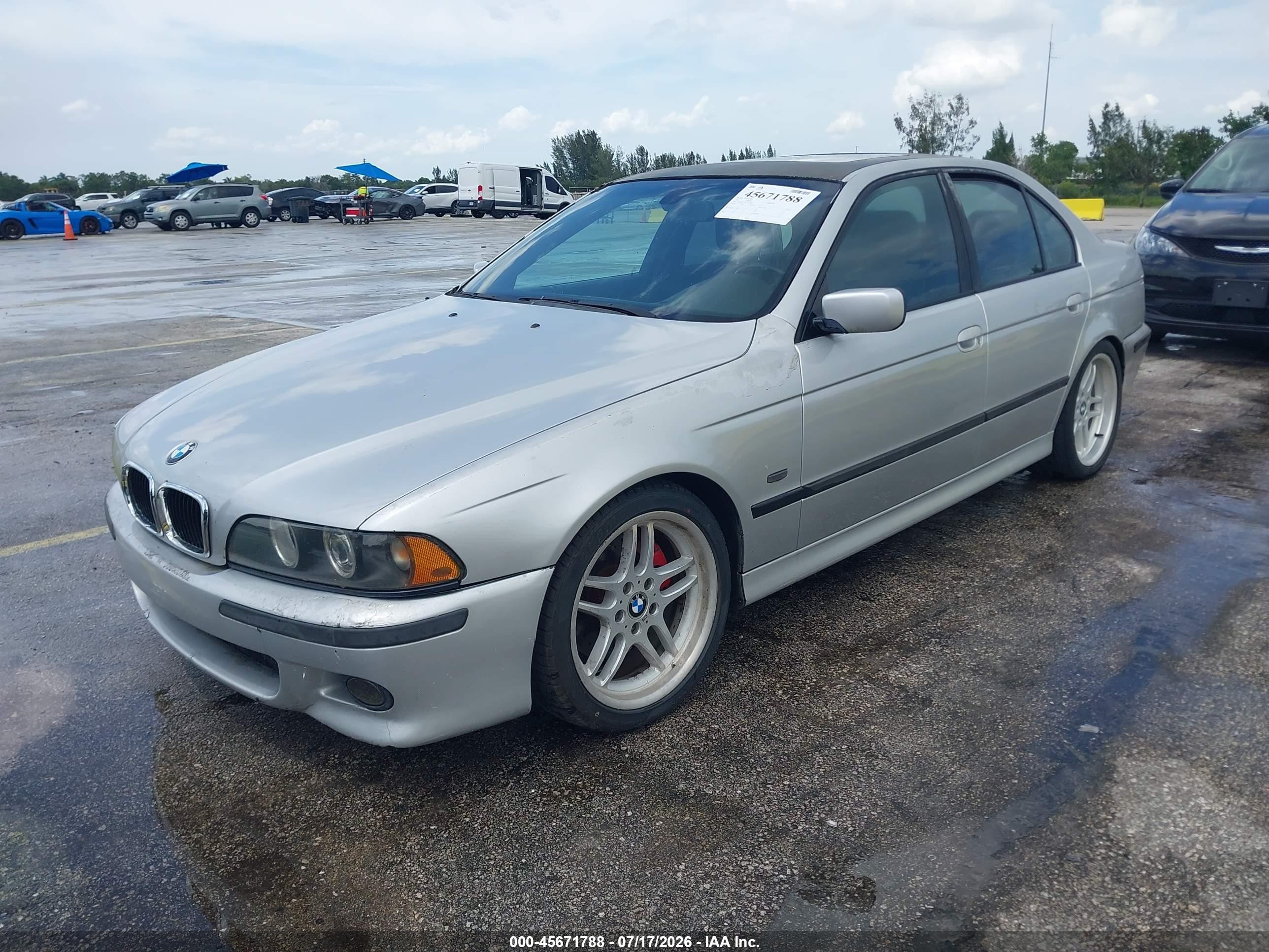 2003 Bmw 5 Series 540i Silver vin: WBADN53453GF71882