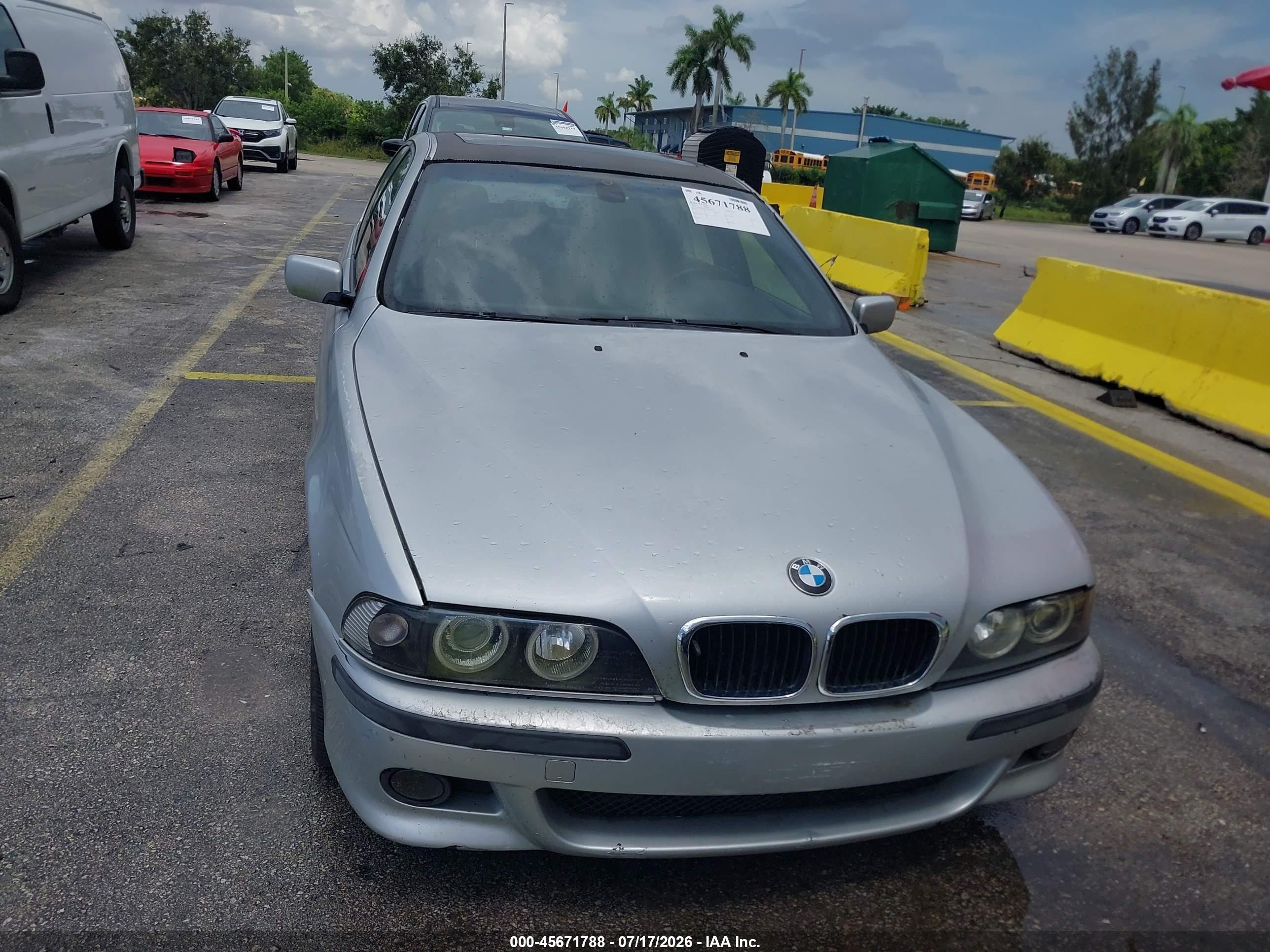 2003 Bmw 5 Series 540i Silver vin: WBADN53453GF71882