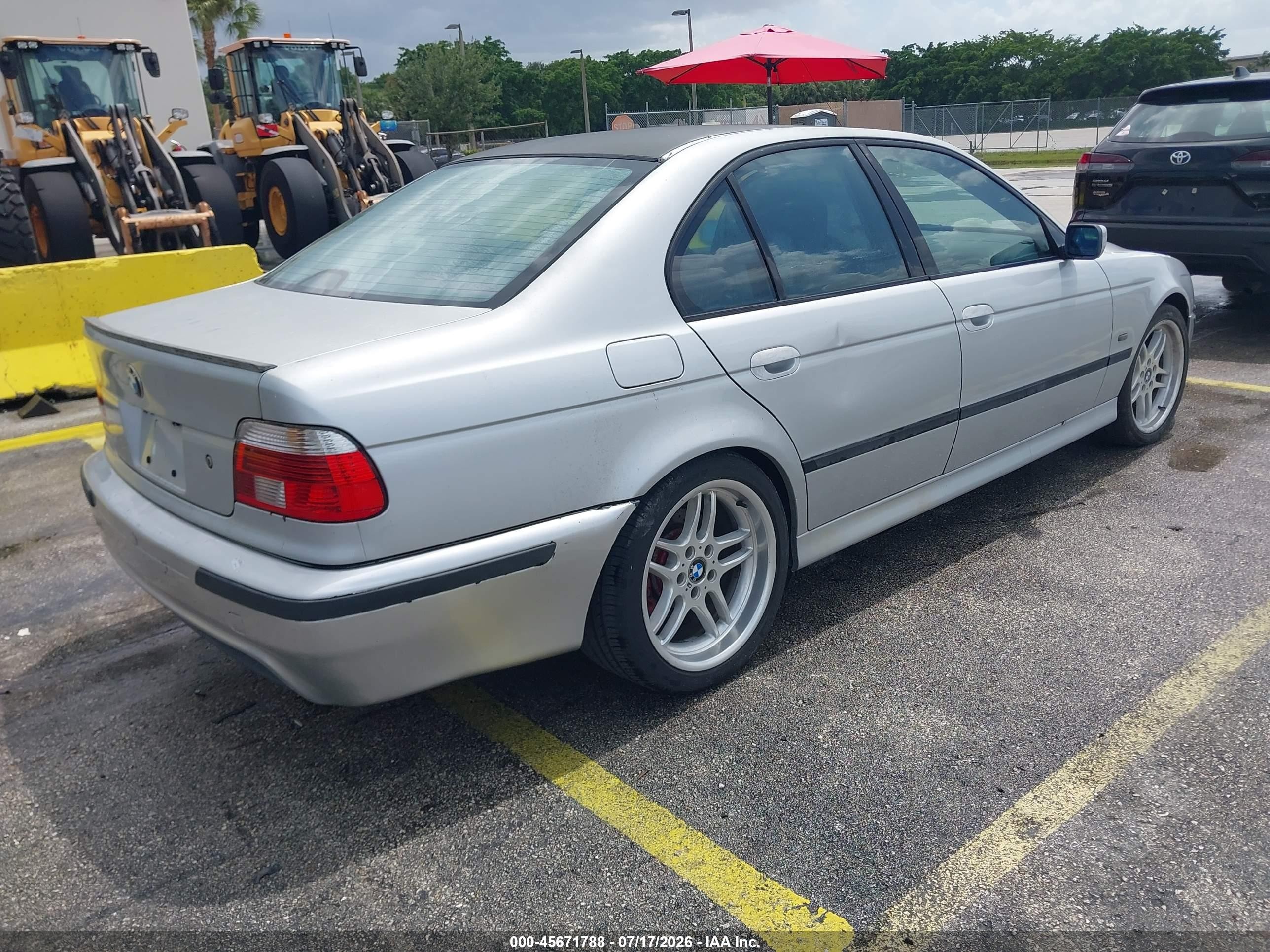 2003 Bmw 5 Series 540i Silver vin: WBADN53453GF71882