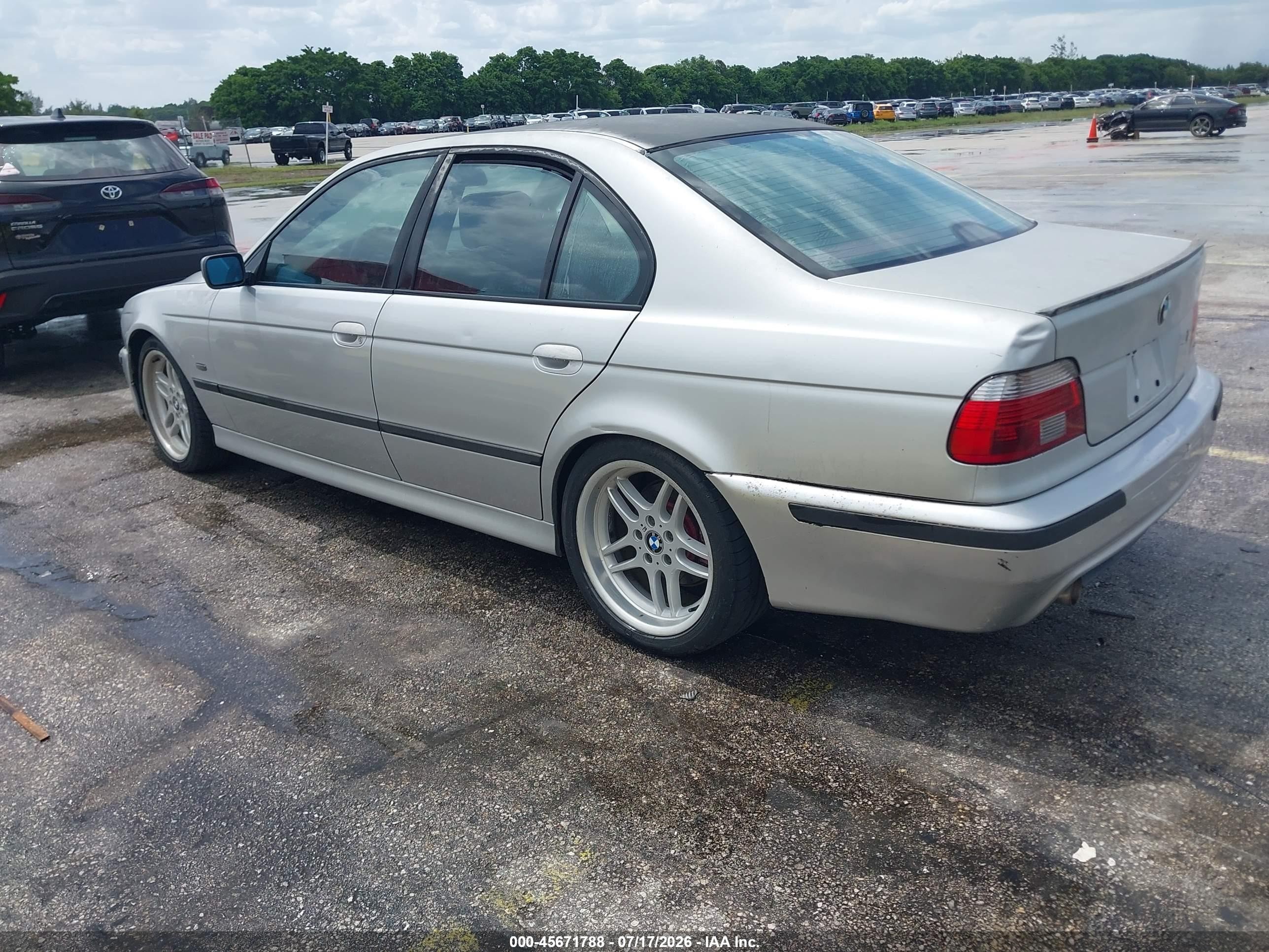 2003 Bmw 5 Series 540i Silver vin: WBADN53453GF71882