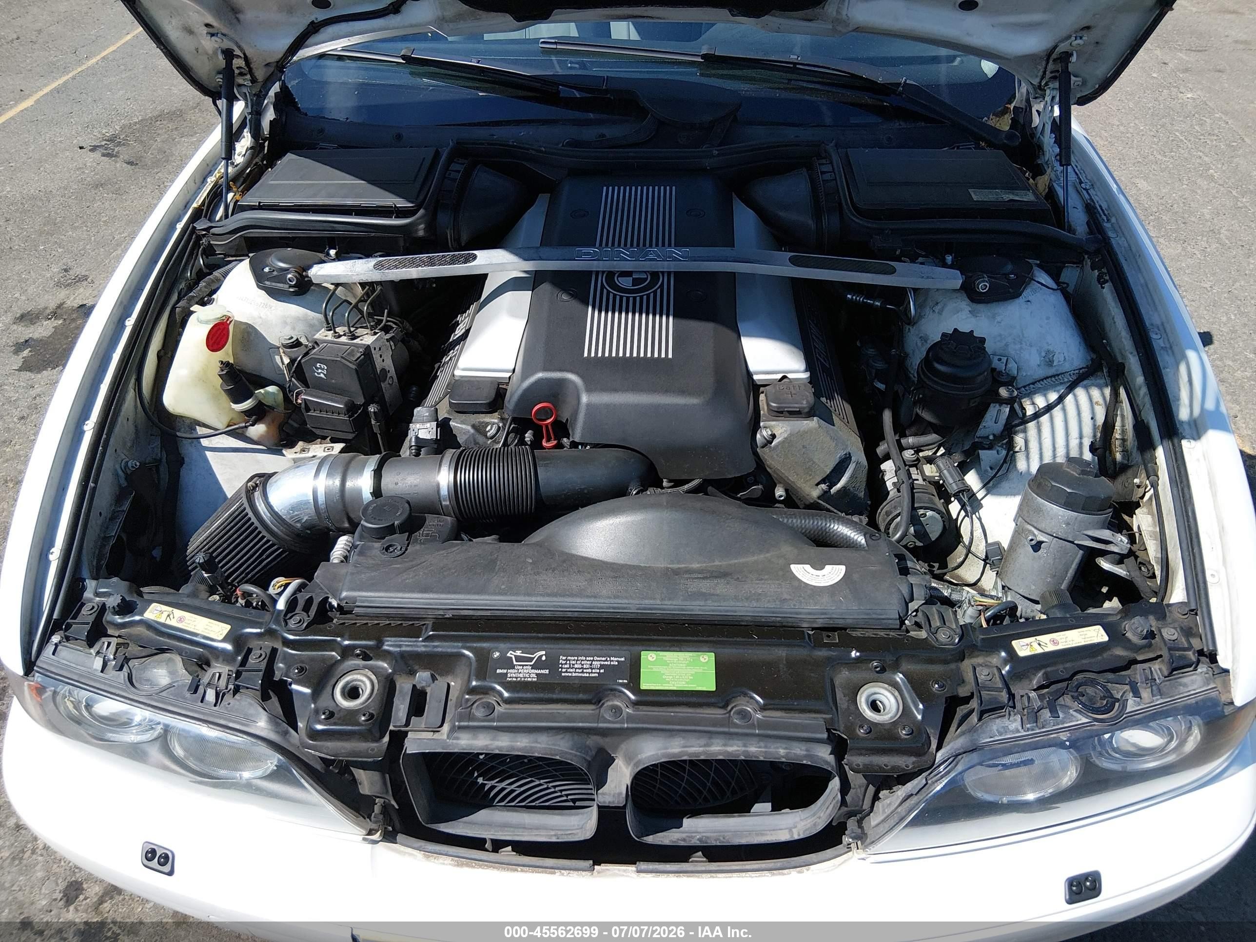 2001 Bmw 540i White vin: WBADN53471GC96724