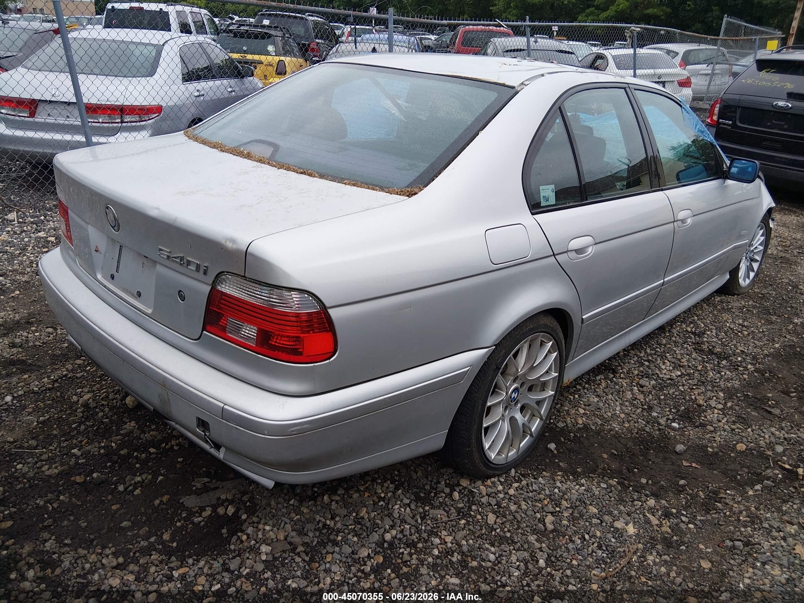 2002 Bmw 540i   Gray vin: WBADN53472GC98751