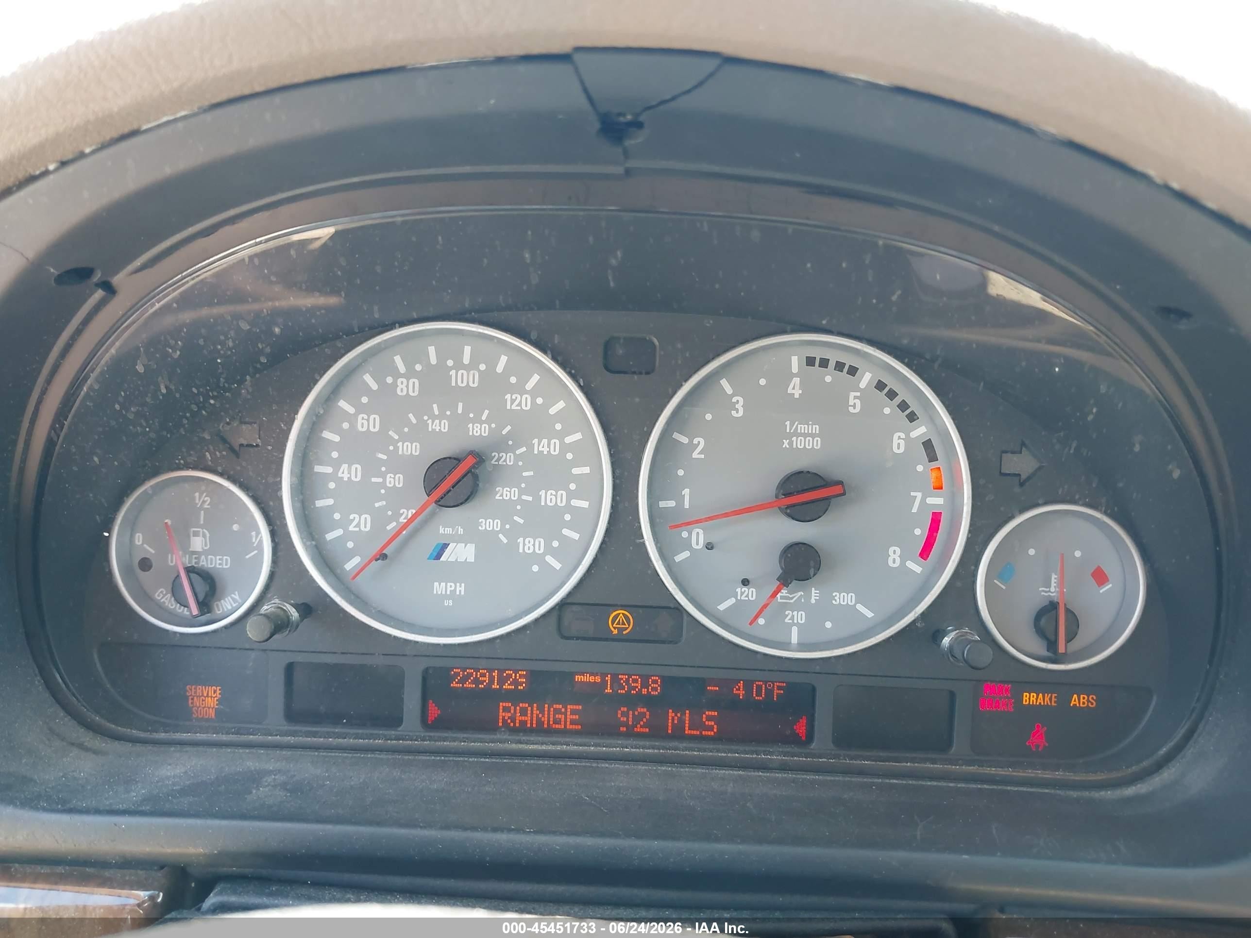 2001 Bmw 540i   Black vin: WBADN53481GC97820