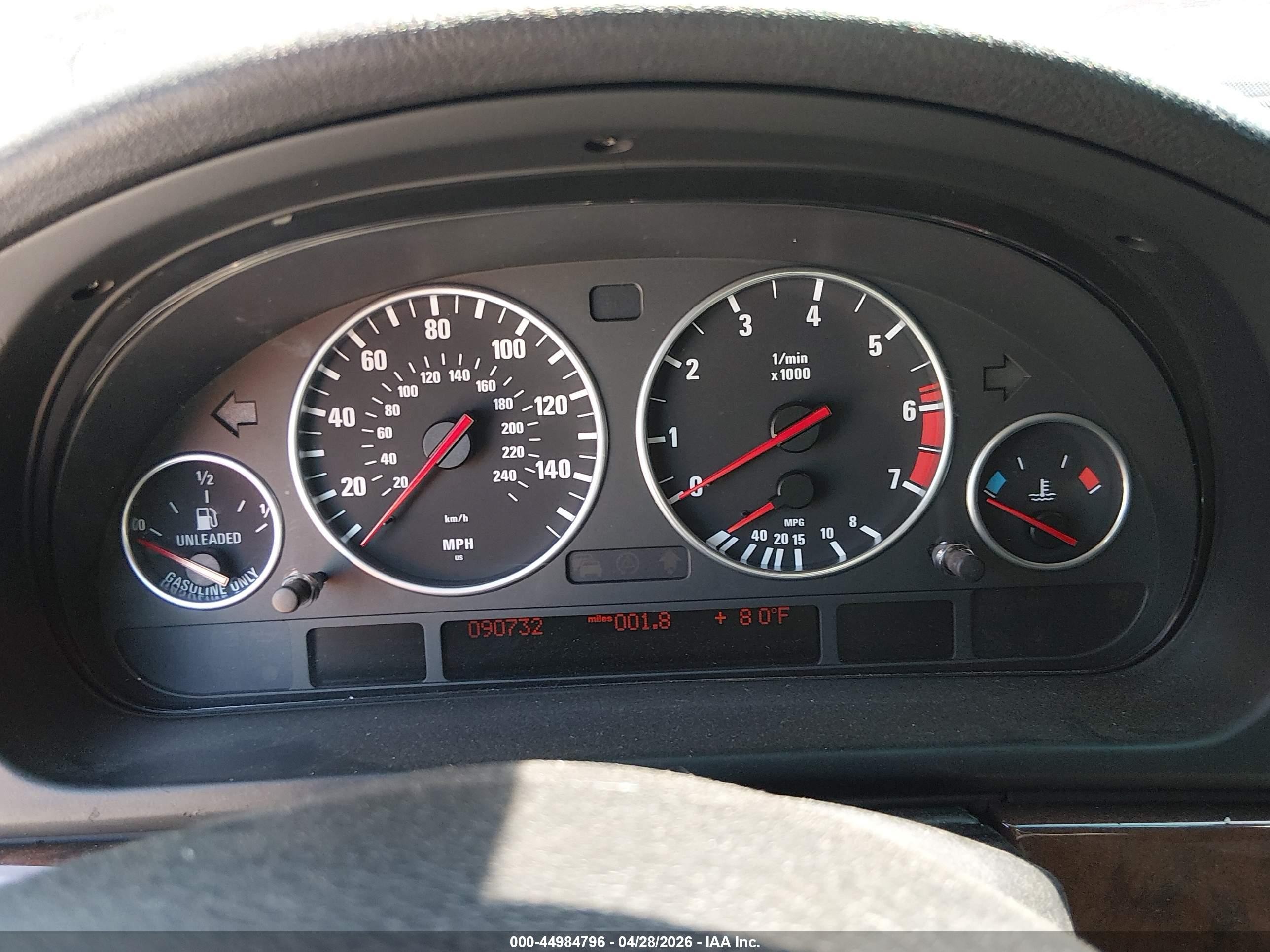 2001 Bmw 540i Black vin: WBADN53491GC96739
