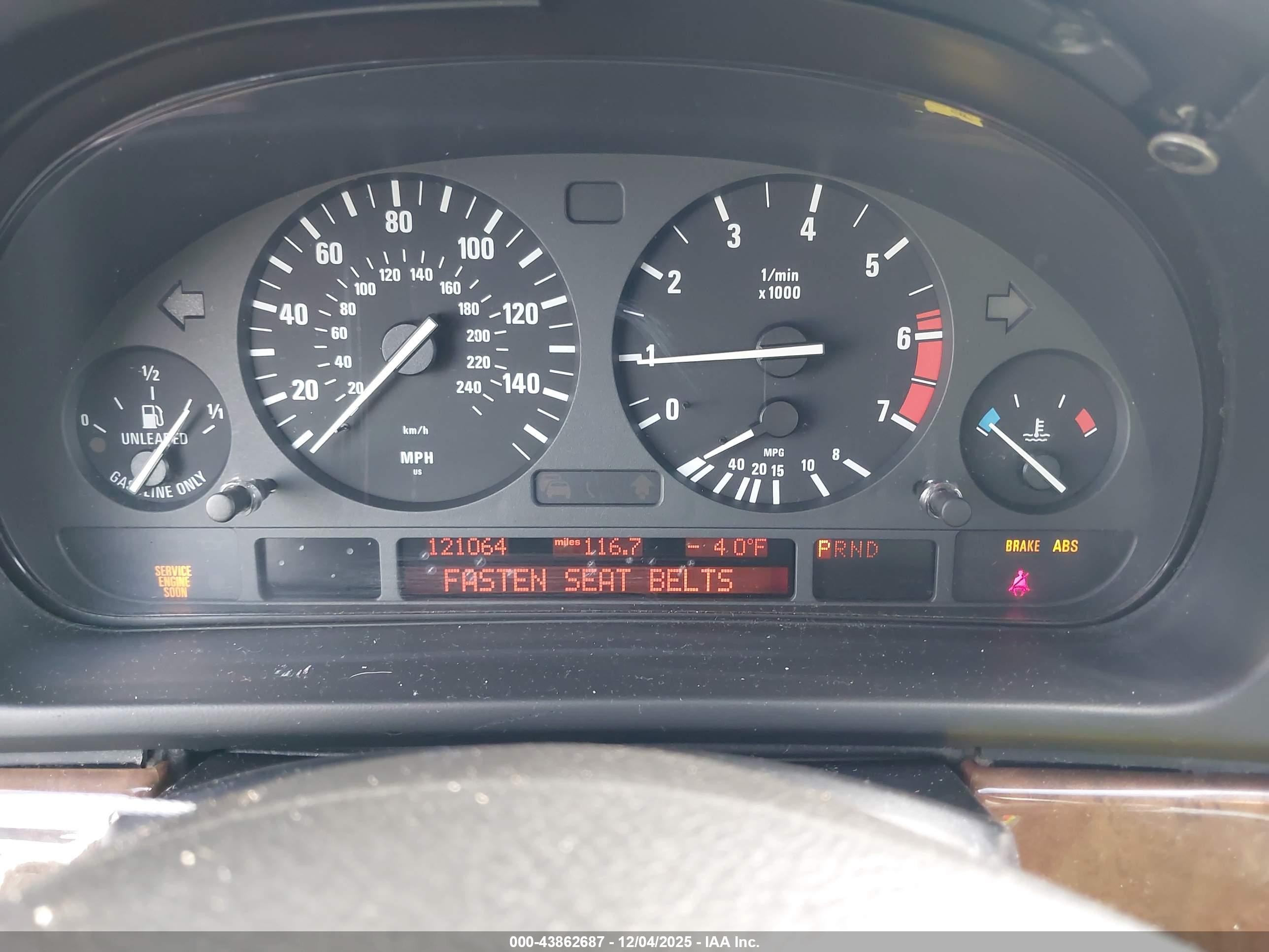 2001 Bmw 540ia   Gray vin: WBADN63411GM74002