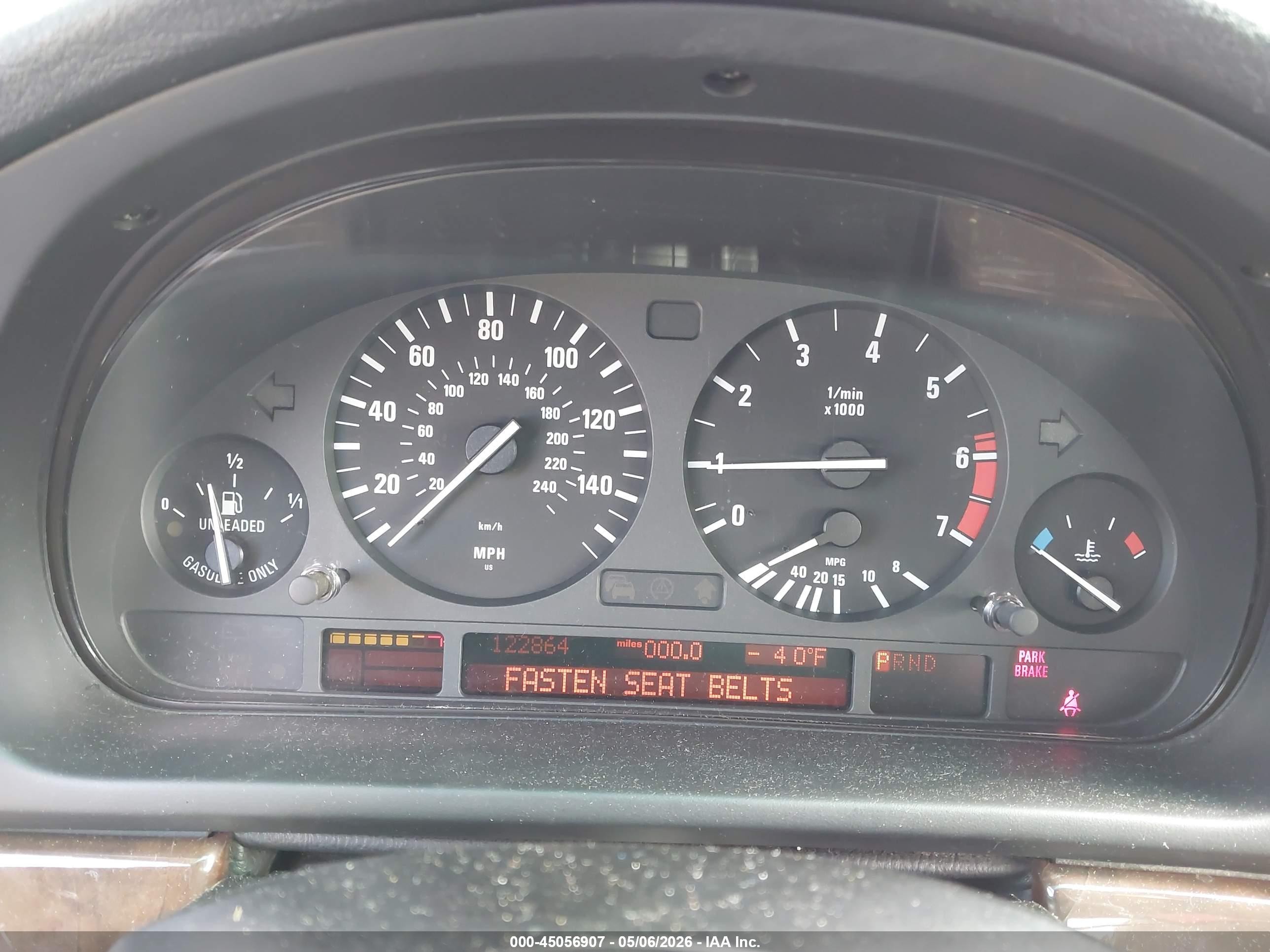 2002 Bmw 540ia   Gray vin: WBADN63412GN86249