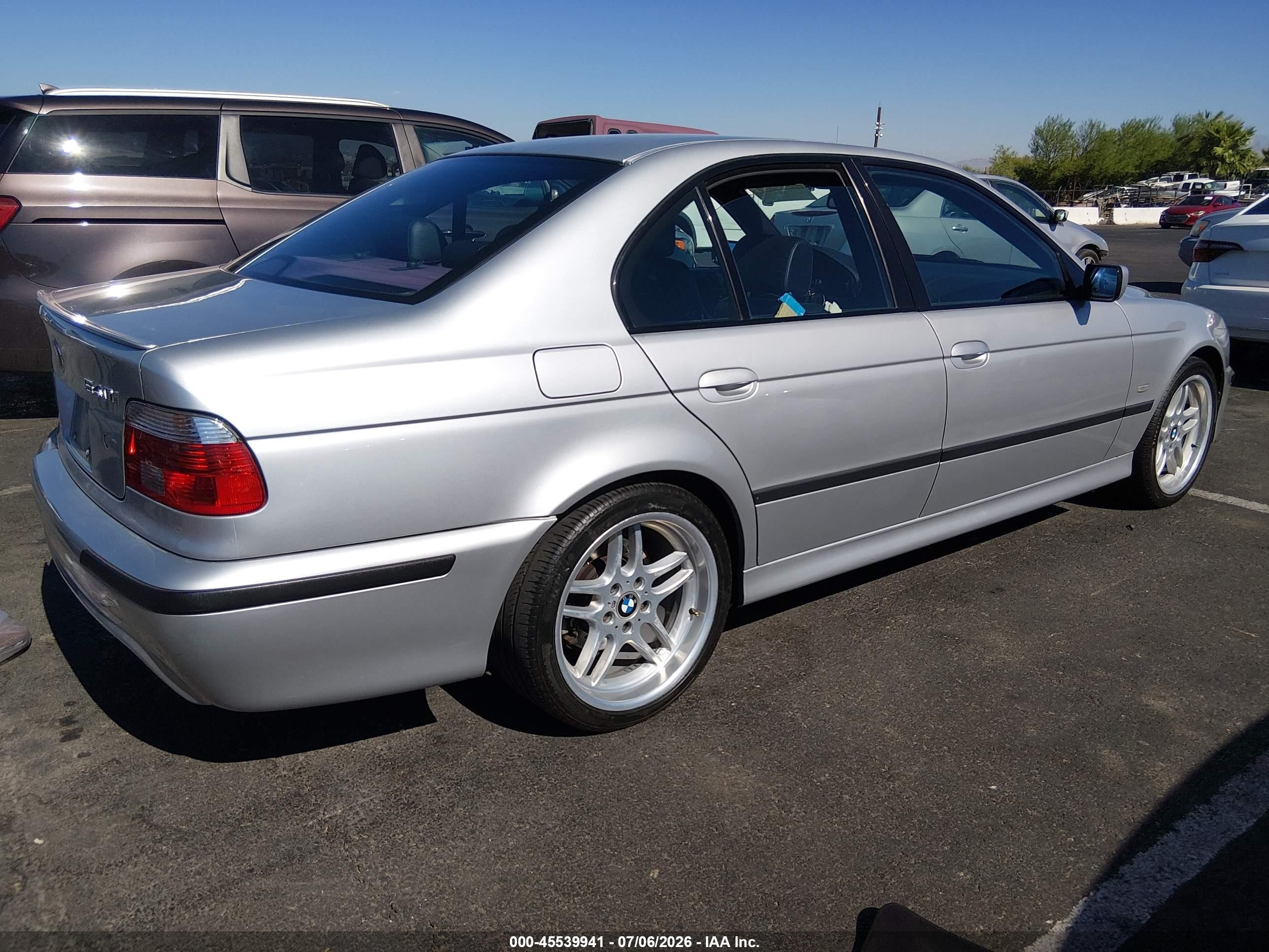 2003 Bmw 5 Series 540ia Silver vin: WBADN63423GS56704