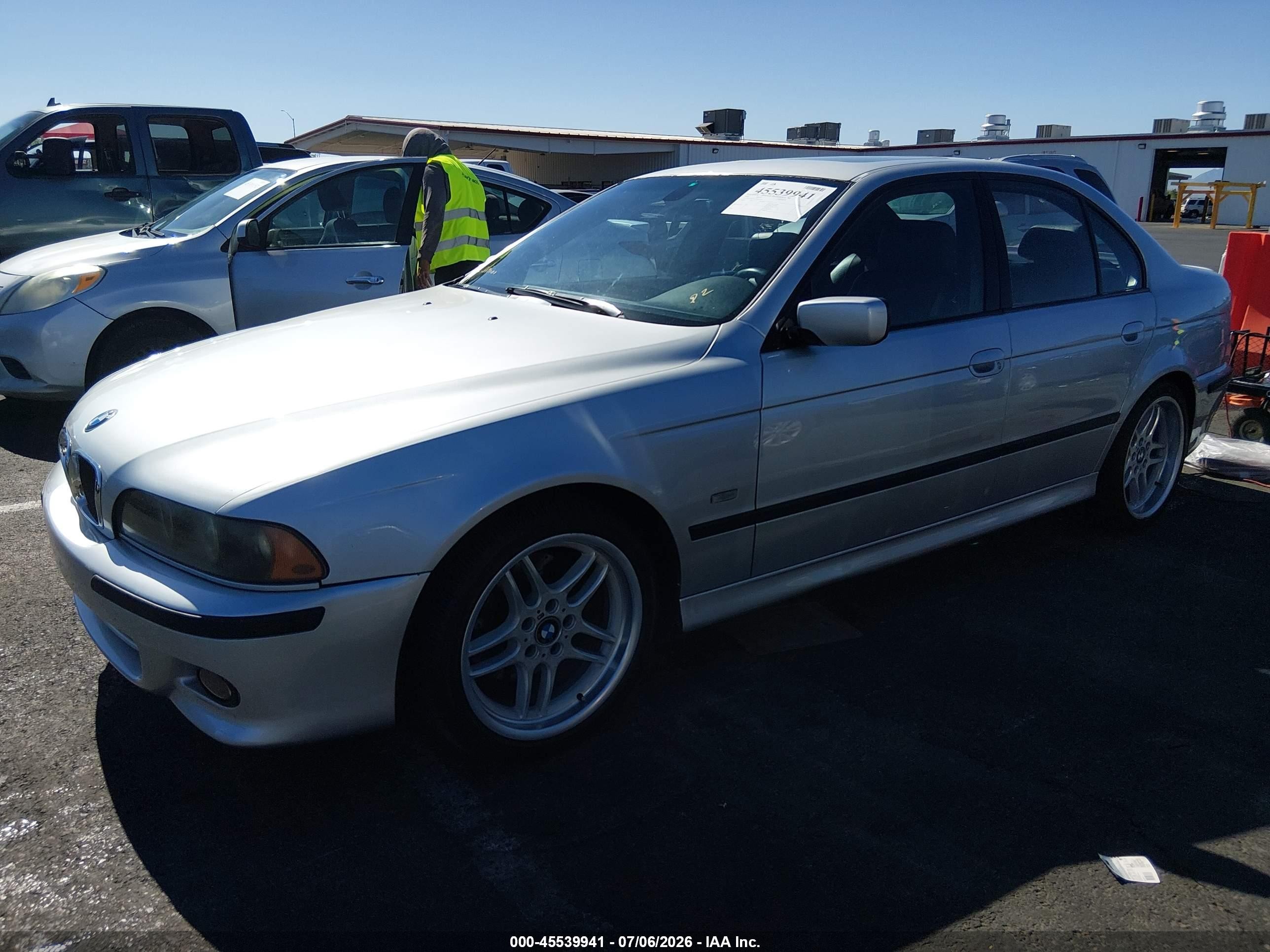2003 Bmw 5 Series 540ia Silver vin: WBADN63423GS56704