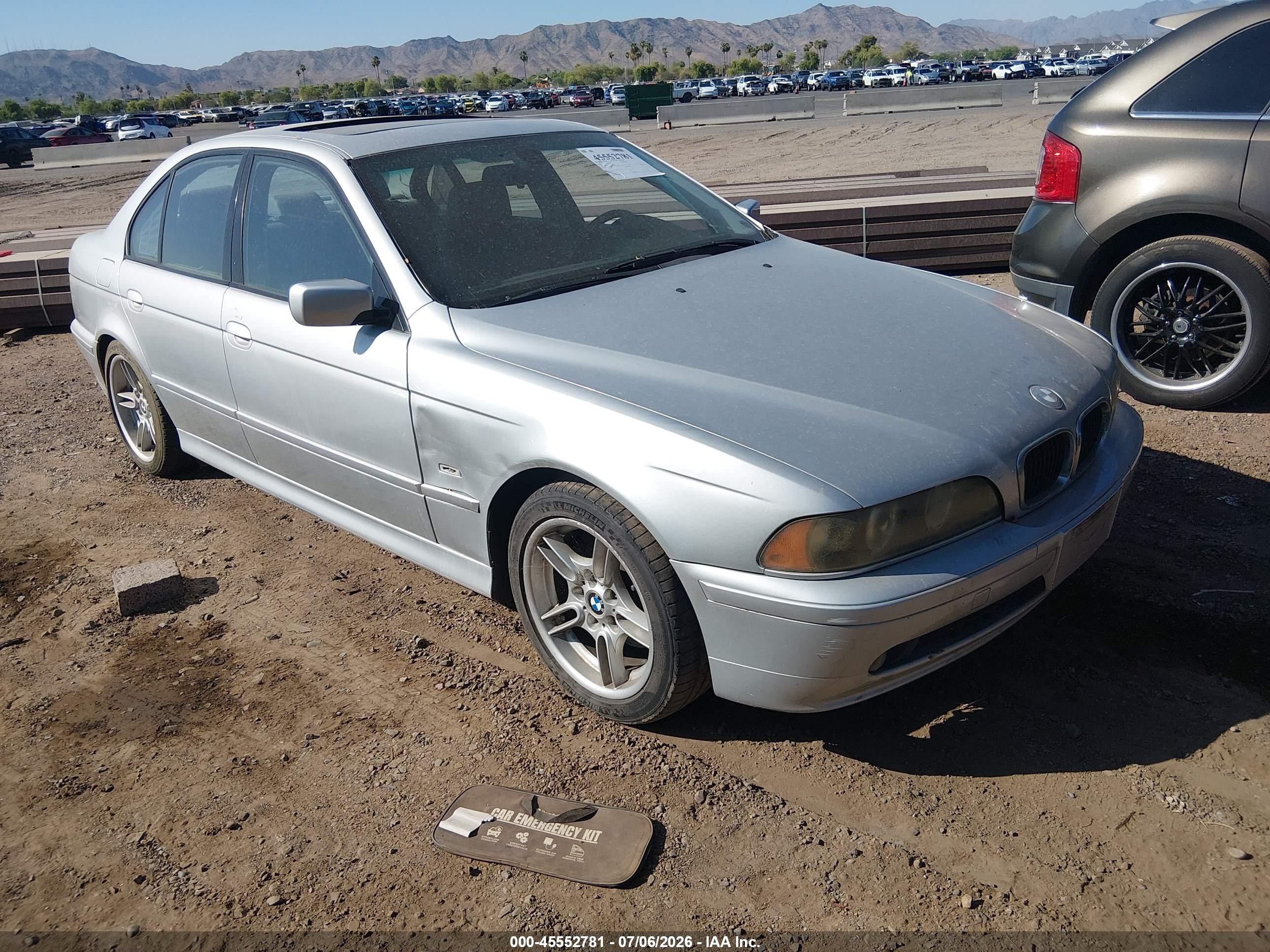 2002 Bmw 5 Series 540ia Silver vin: WBADN63432GN86673