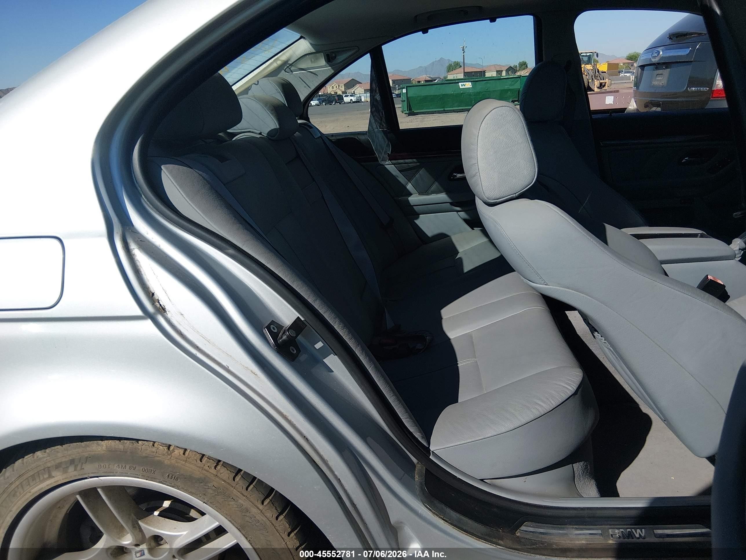 2002 Bmw 5 Series 540ia Silver vin: WBADN63432GN86673