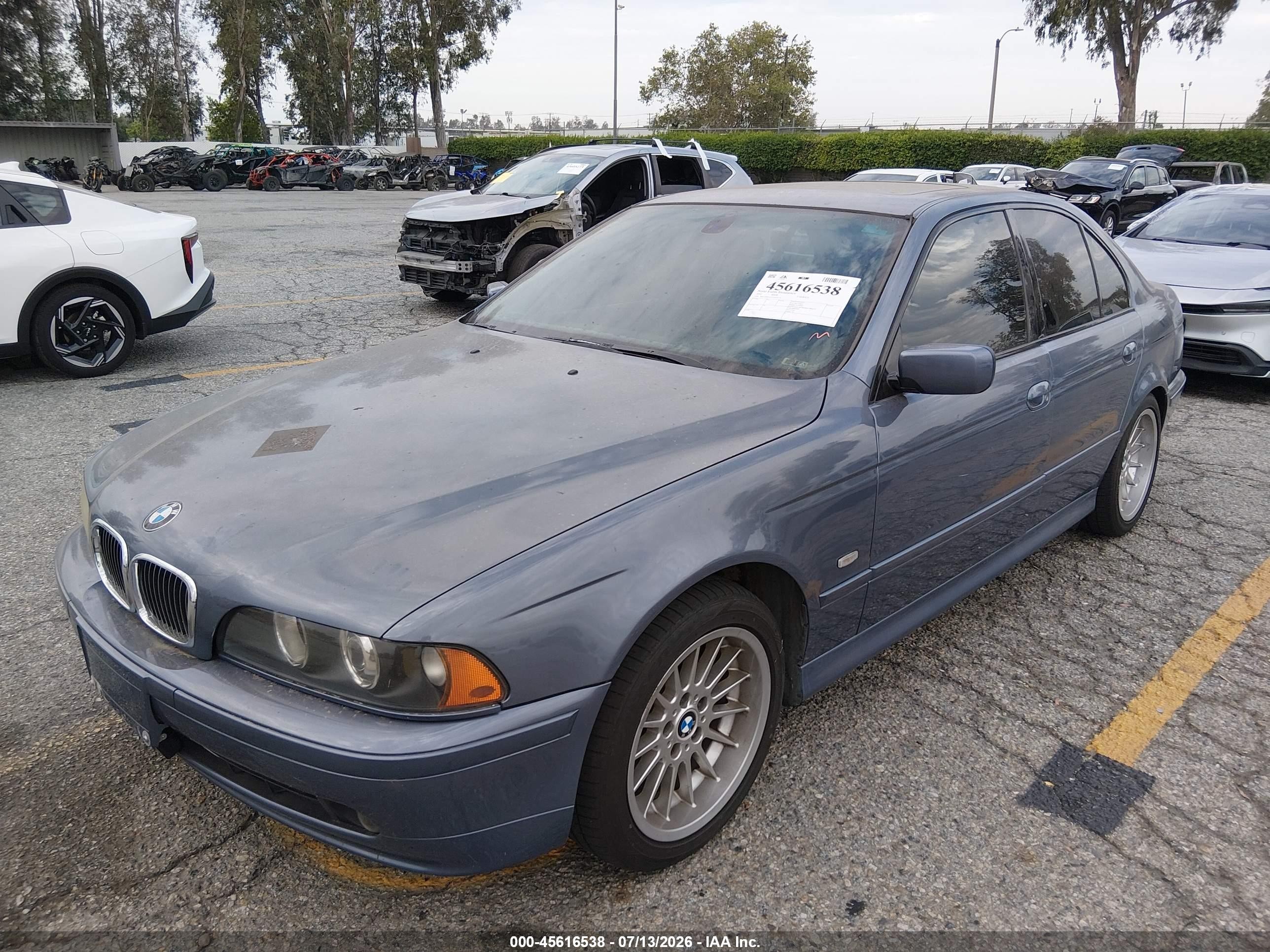 2001 Bmw 5 Series 540ia Синий vin: WBADN63441GM70171