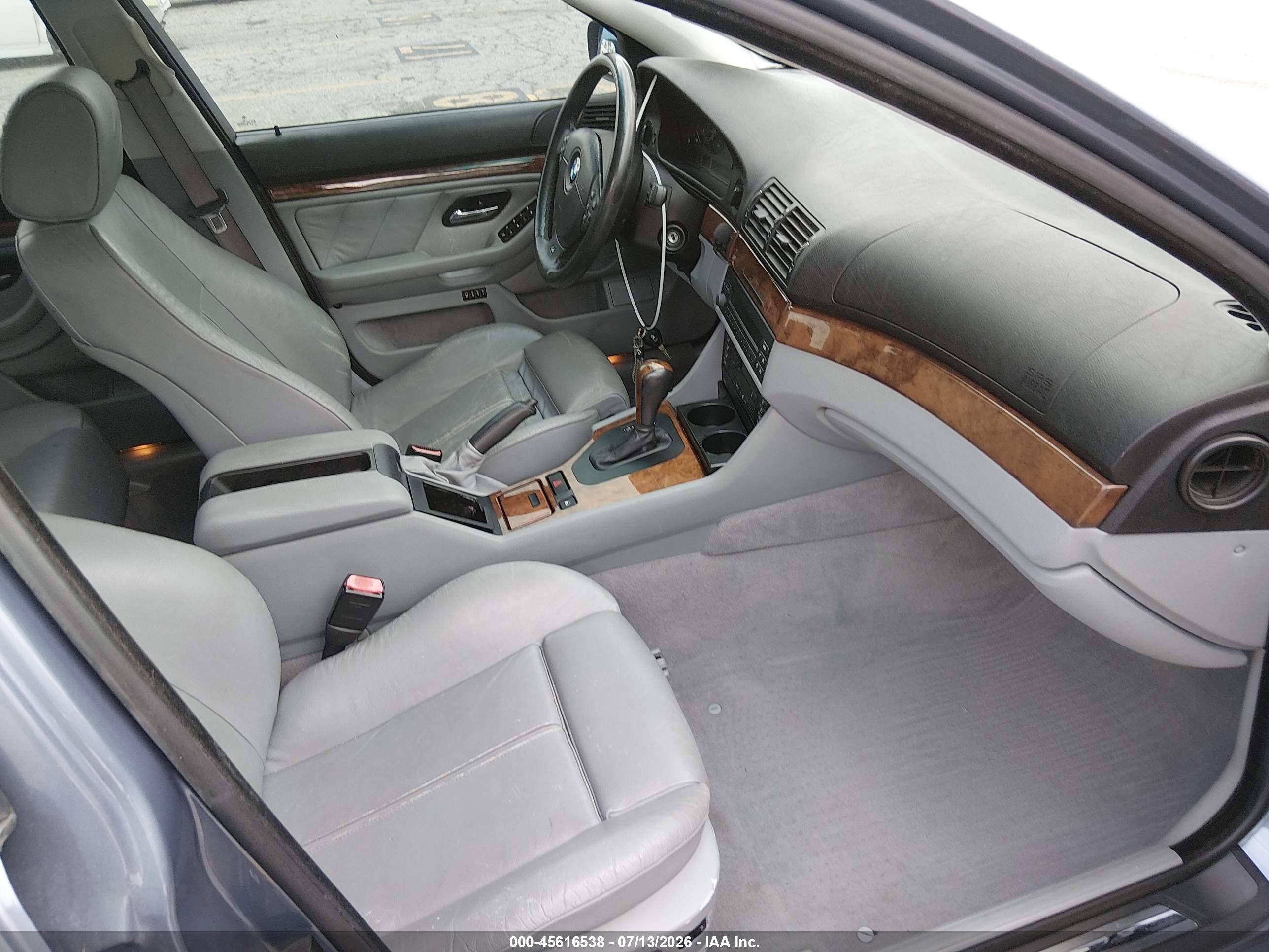 2001 Bmw 5 Series 540ia Синий vin: WBADN63441GM70171